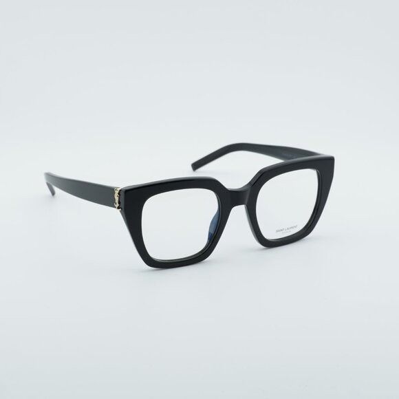 Saint Laurent Paris Saint Laurent SL M143 OPT 001 Eyeglasses Black 51mm Square Size ONE SIZE - 3 Thumbnail