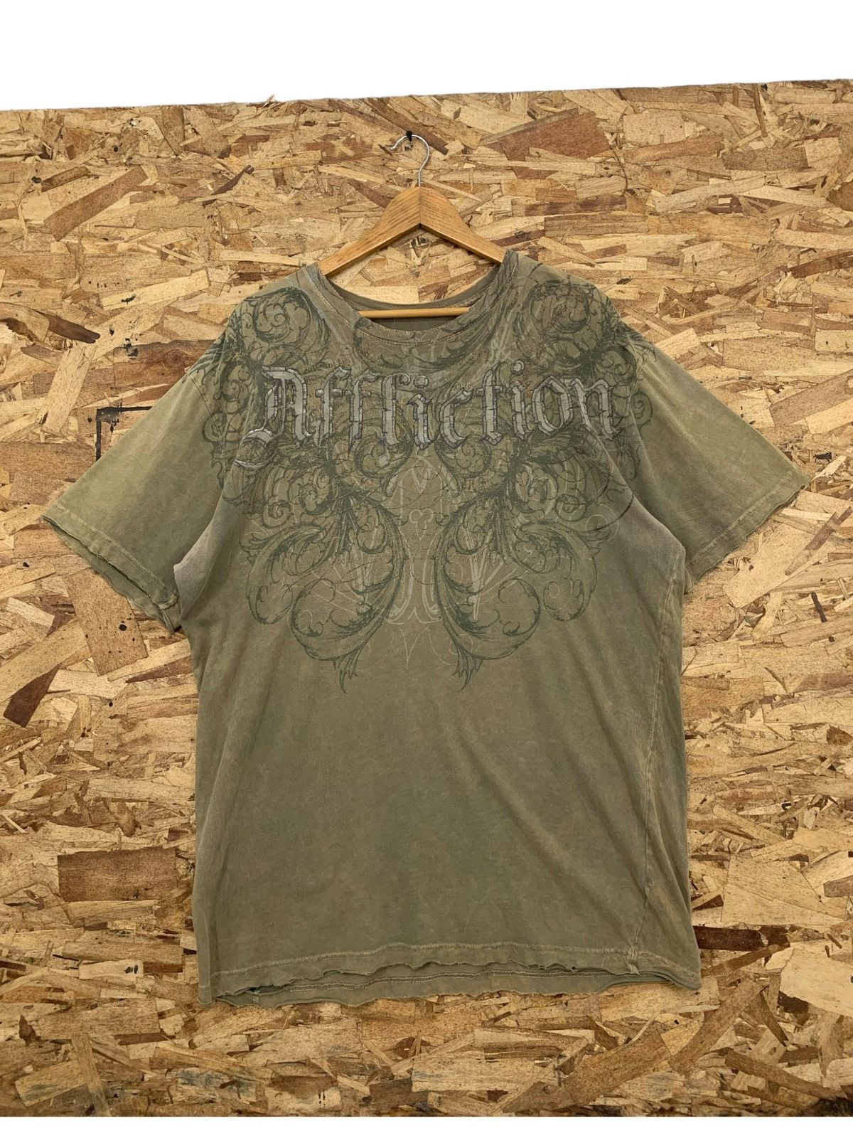 14th Addiction Affliction Distressed Thrash Gothic Punk Angel Wing USA Tee Size US XXL / EU 58 / 5 - 11 Thumbnail