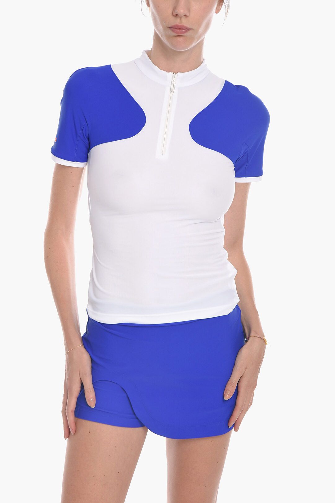 image of Off White Og1Mm0524 Active Tennis T-Shirt In White Blue, Women's (Size Medium)