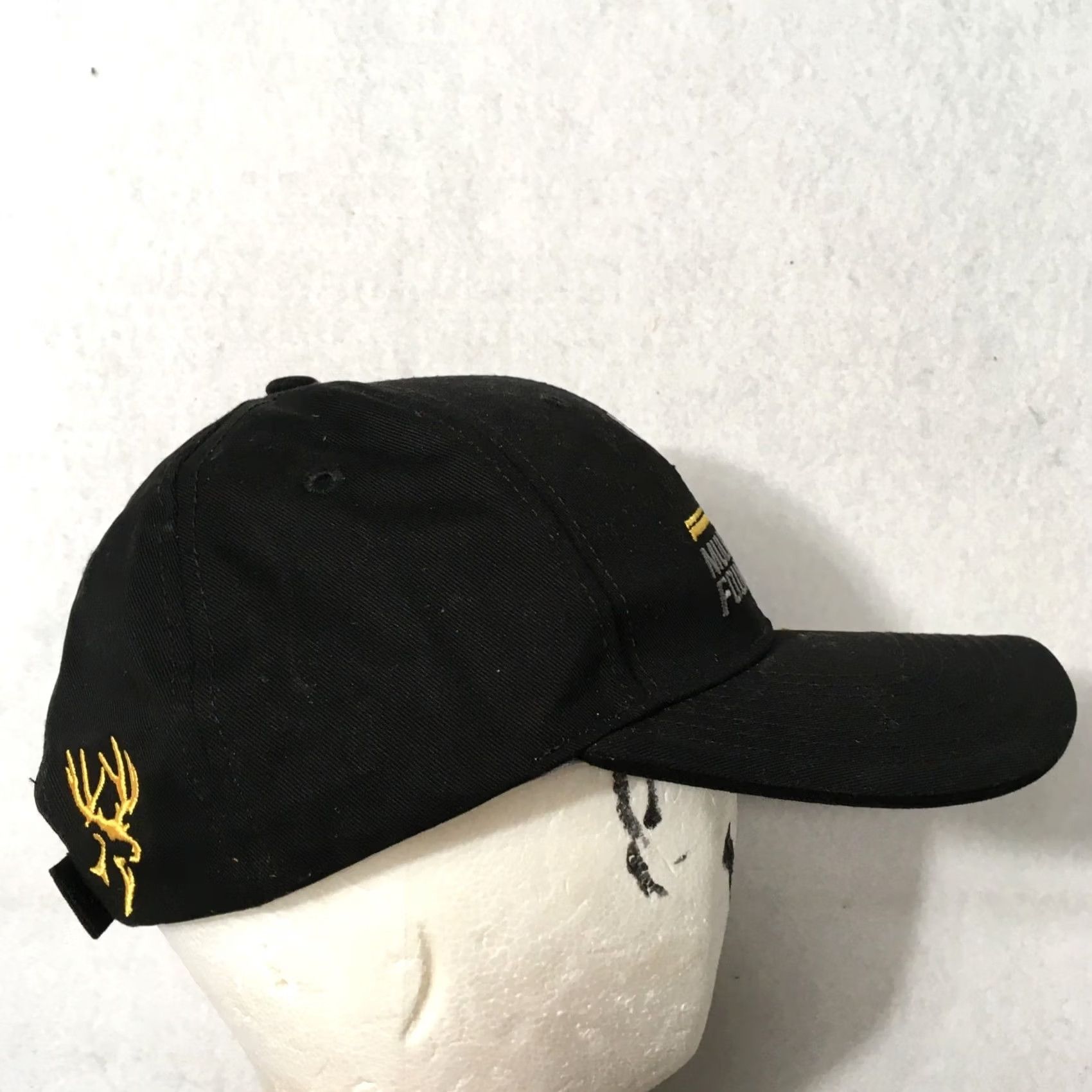 Vintage Mule Deer Foundation Hat Trucker Snapback strap back black embroidered Men Size ONE SIZE - 4 Thumbnail