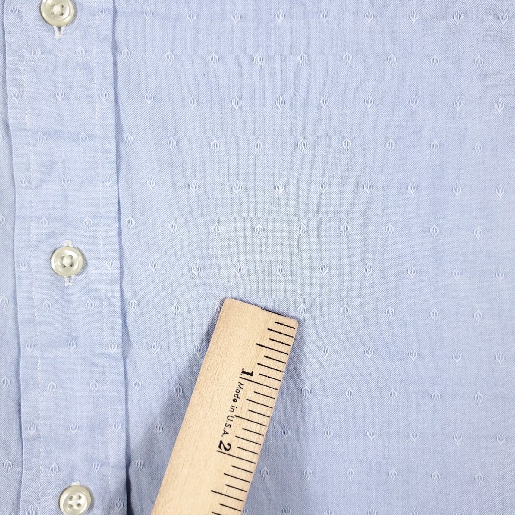 Ralph Lauren Ralph Lauren Shirt Mens 17.5 Blue Dress Button Up Long Sleeve Shirt Dress Shirt Button-Down 17.5 Overall Blue Mens Size 46R - 3 Thumbnail