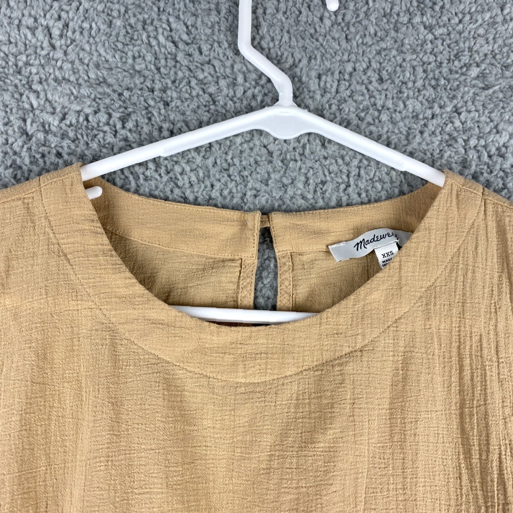 Madewell Madewell Women's Brown Short Sleeve Shirt Top Pullover XXS Blouse / 39-5 Size XXS / US 00 / IT 34 - 4 Thumbnail