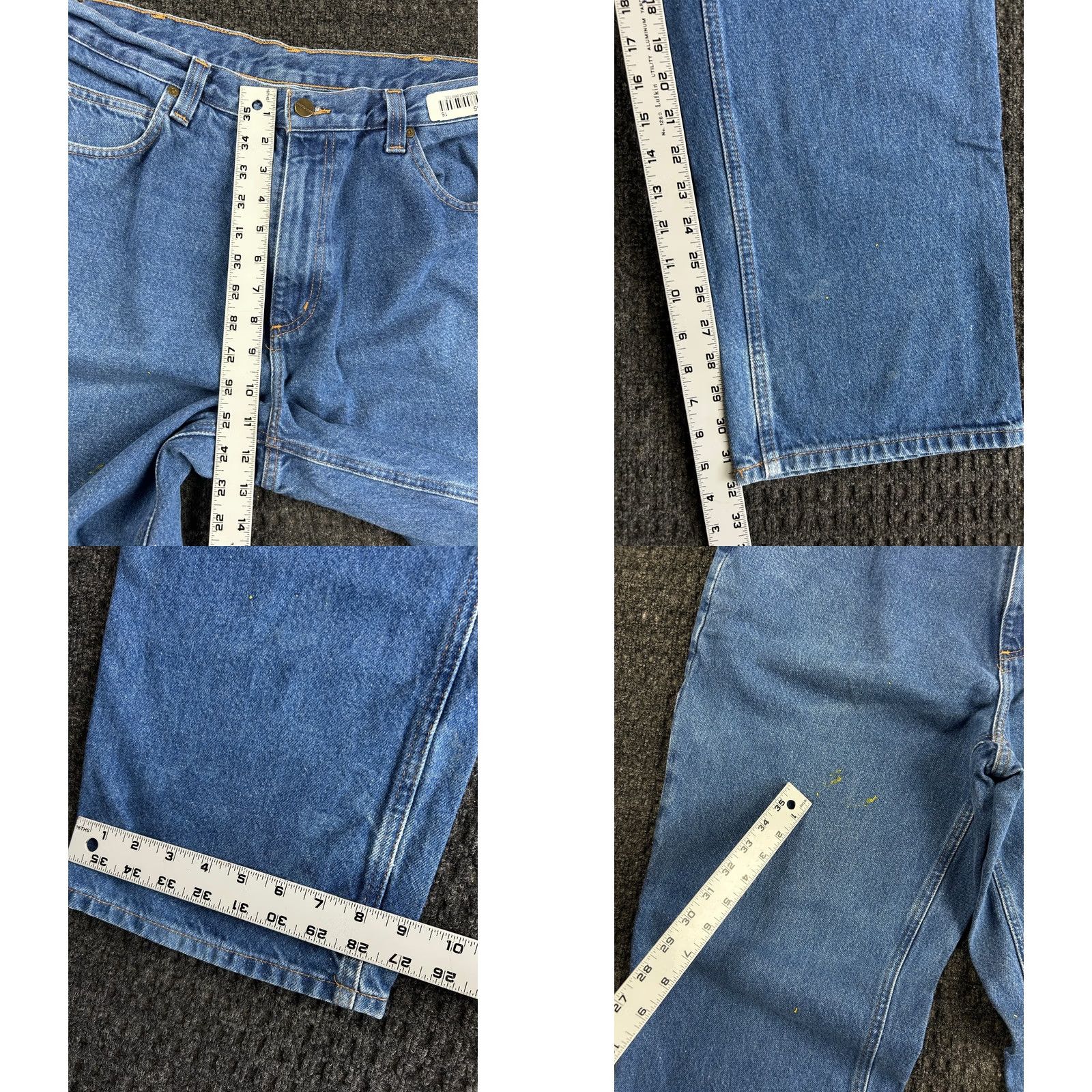 Carhartt VINTAGE Carhartt Jeans Relaxed Fit 36 x 32 Distressed 90s Grunge Logo Blue Mens Jeans Size US 36 / EU 52 - 8 Thumbnail