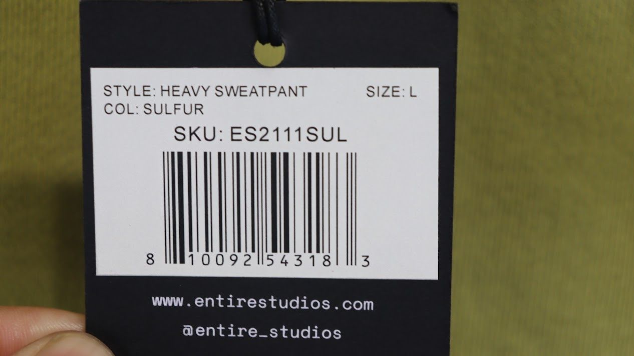 Entire Studios o1rshd1 Heavy Sweatpant in Sulfur Size US 34 / EU 50 - 9 Thumbnail
