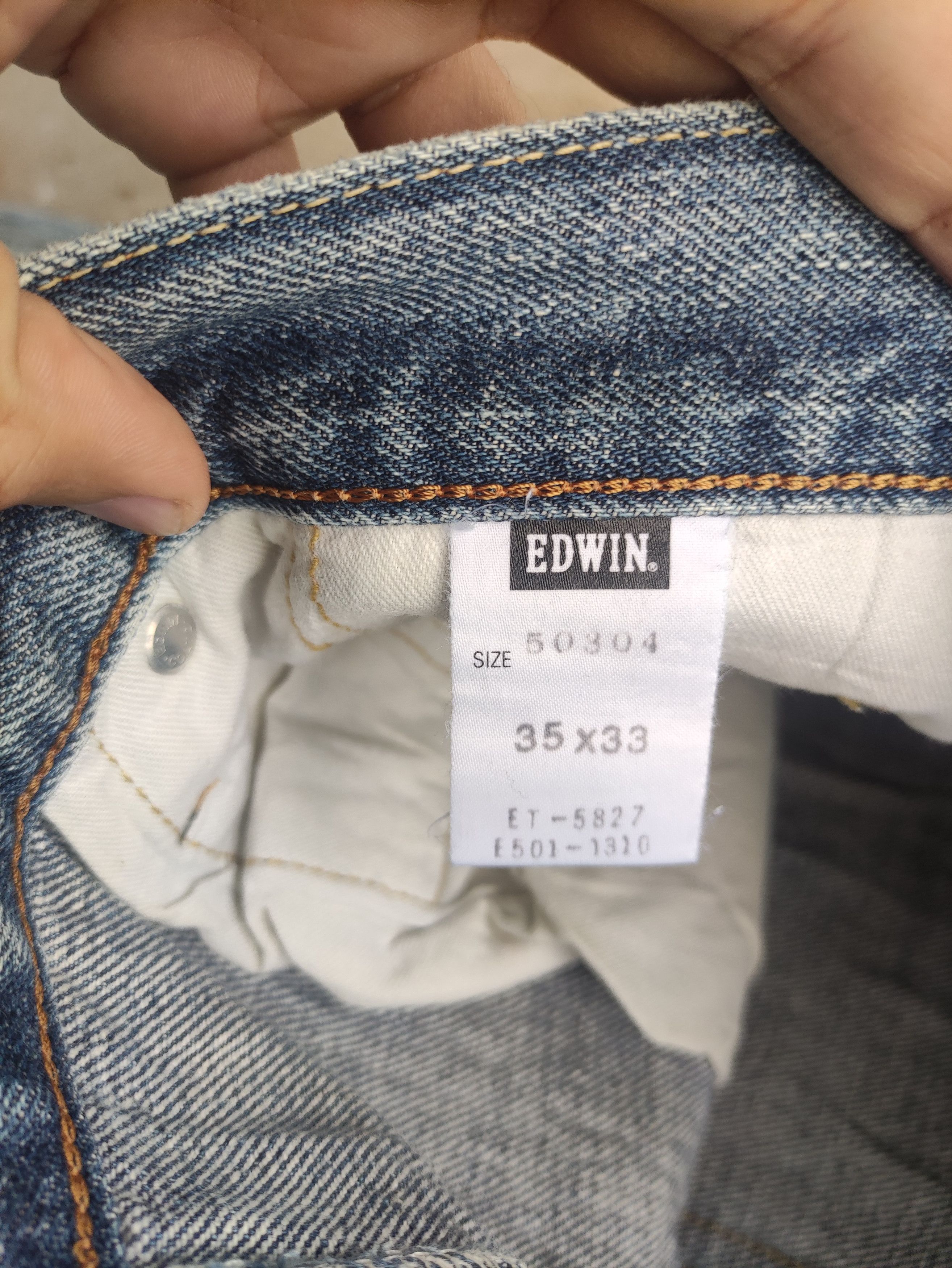 Edwin Vintage Edwin 503z Jean Distressed Faded Denim W33 Size US 33 - 7 Thumbnail