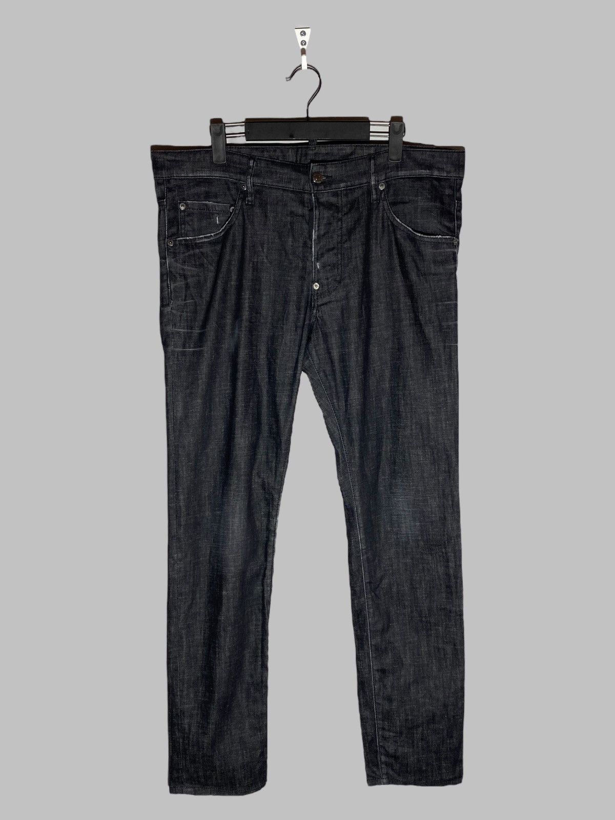 Dsquared2 🔥 DSQUARED2 SKATER JEANS BLACK ITALIAN DENIM Y2K VIBES Size US 34 / EU 50 - 2 Thumbnail