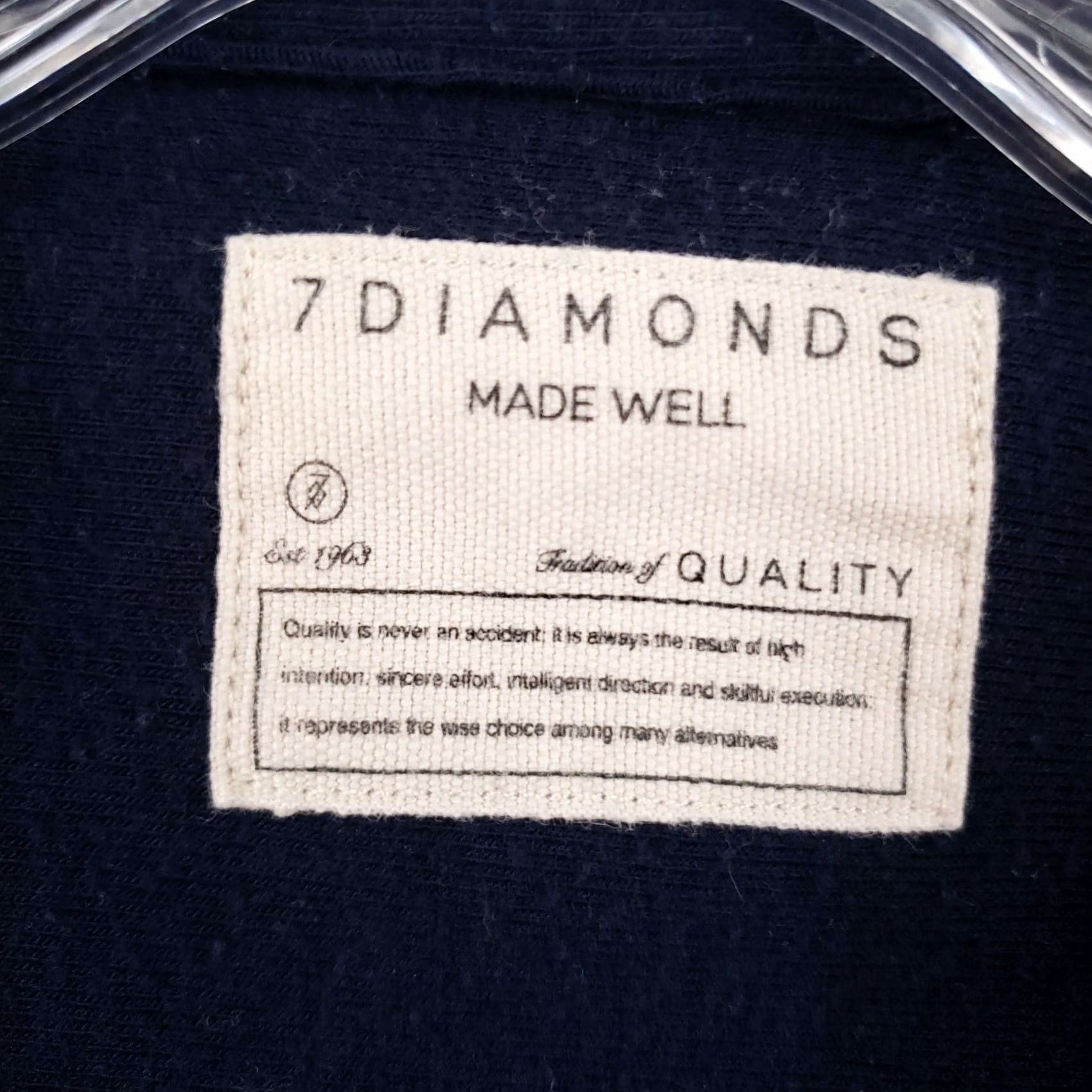Vintage 7 Diamonds Button Up Shirt Mens Large Blue Gingham Long Sleeve Pocket Rip Tide Size US L / EU 52-54 / 3 - 7 Thumbnail