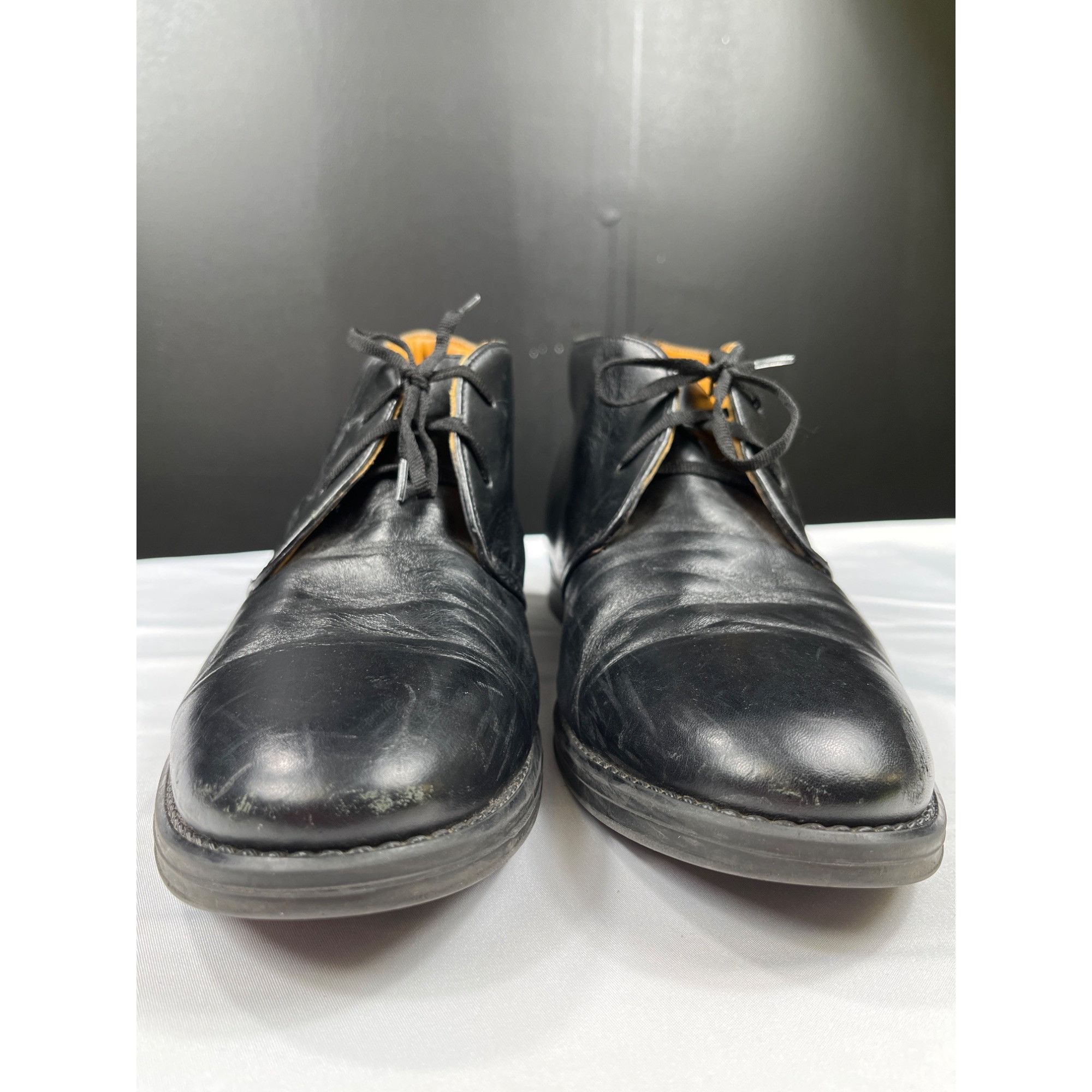 Giorgio Brutini Giorgio Brutini Mens Black Leather Chukka Boots Size 11.5 SK Size US 11.5 / EU 44-45 - 4 Thumbnail