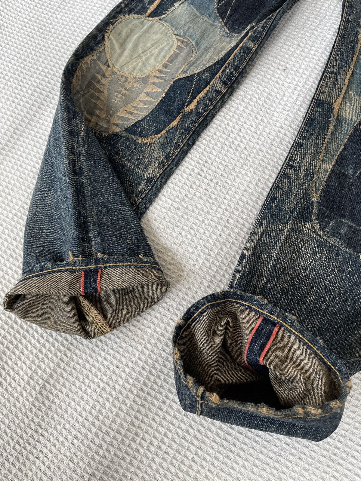 Kapital Kountry ARCHIVE🔥KAPITAL KOUNTRY🔥Shashiko Patchworks Selvedge Denim Size US 30 / EU 46 - 17 Thumbnail