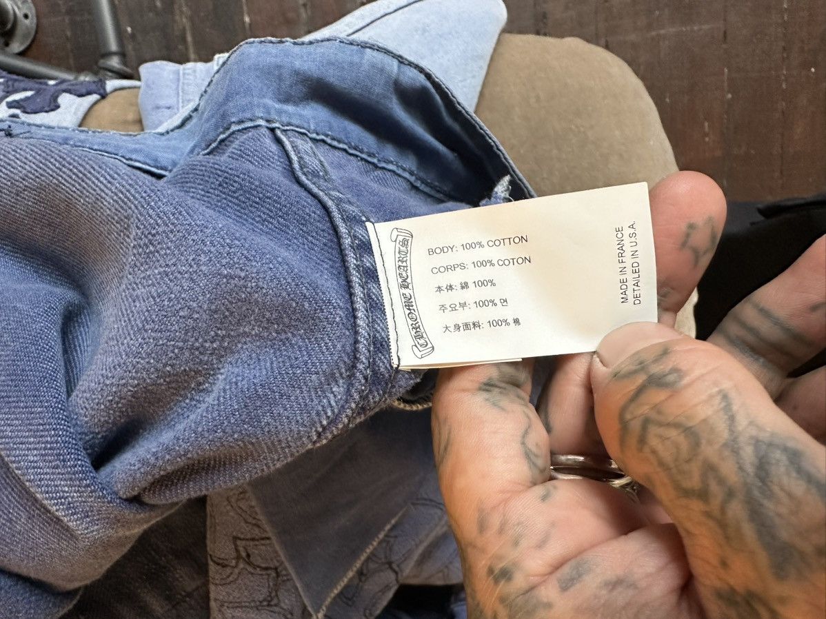 Chrome Hearts Chrome Hearts BEST WASH 100 CROSS FLOOD CROSS JEANS 31 32 Size US 31 - 14 Thumbnail
