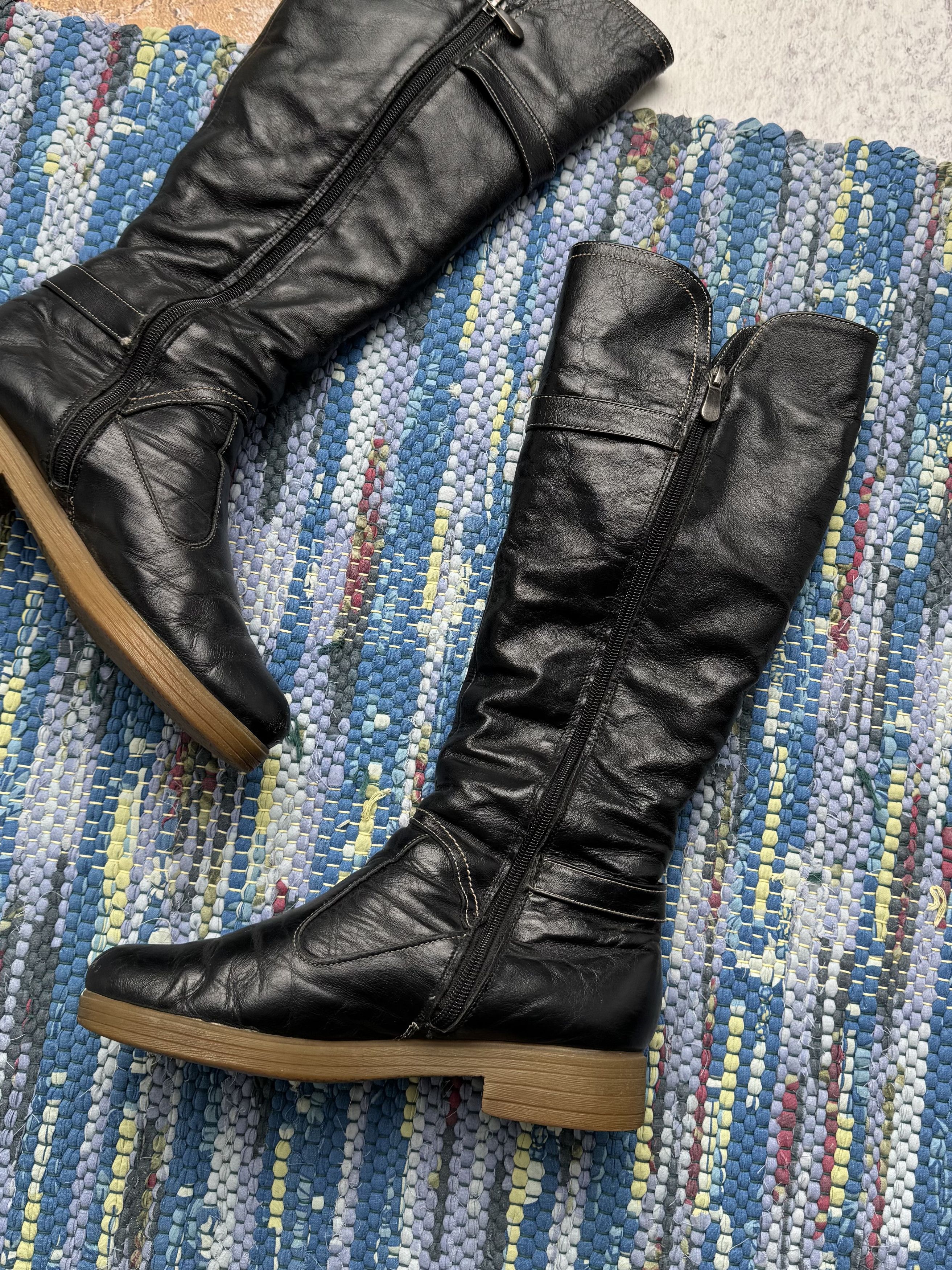 Vintage Vintage Leather Boots With Belt A8D15(V8) Size US 8 / IT 38 - 6 Thumbnail