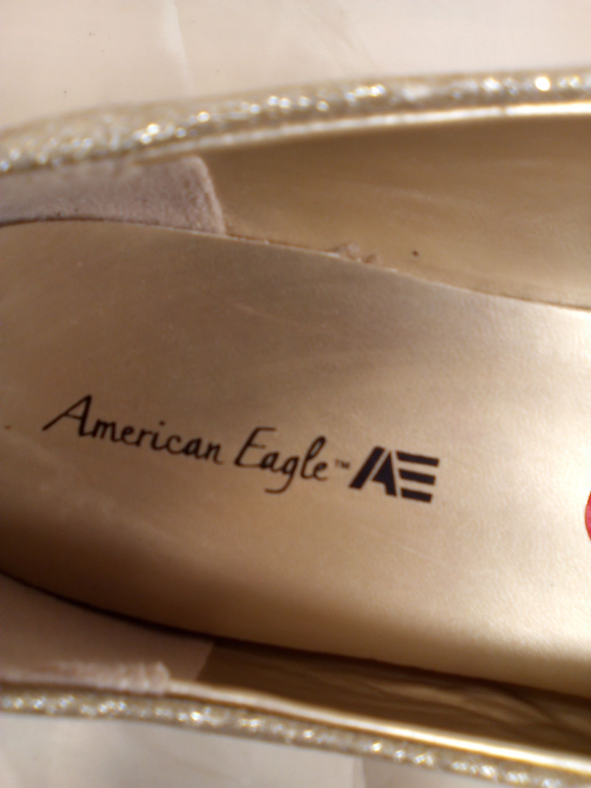 American Eagle Outfitters AMERICAN EAGLE GOLDEN FLATS SZ 13 FASHION CASUAL SHOE Size US 11.5 / IT 41.5 - 4 Thumbnail
