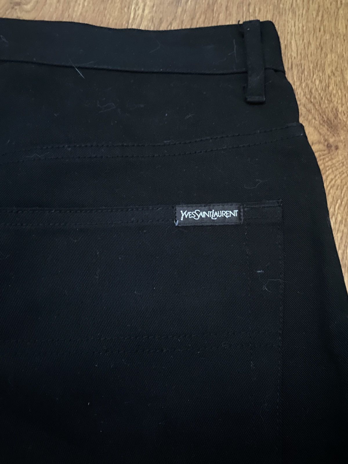 Vintage × Yves Saint Laurent Yves Saint Laurent Black Denim Pants Size US 32 / EU 48 - 8 Thumbnail