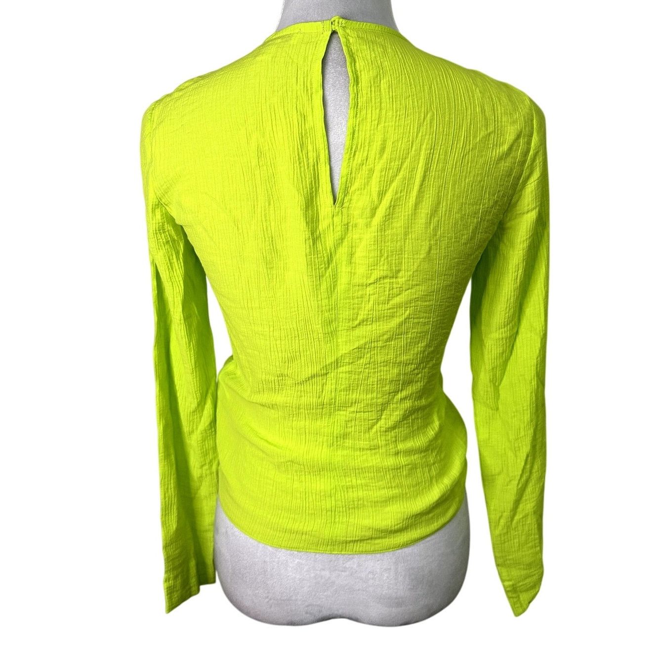 Topshop Topshop Green Ruched Front Long Sleeve Top Side Zip 4 NWT Size S / US 4 / IT 40 - 5 Thumbnail