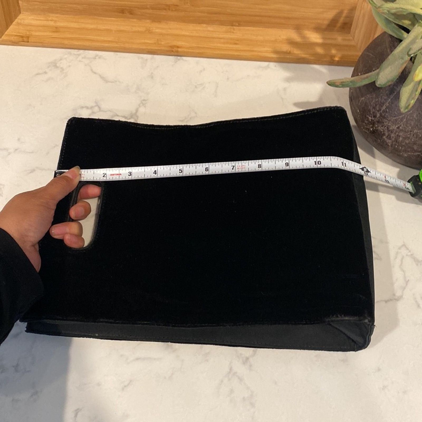Other Enzo Angiolini Black Velvet Clutch Handle Handbag chic Size ONE SIZE - 10 Thumbnail
