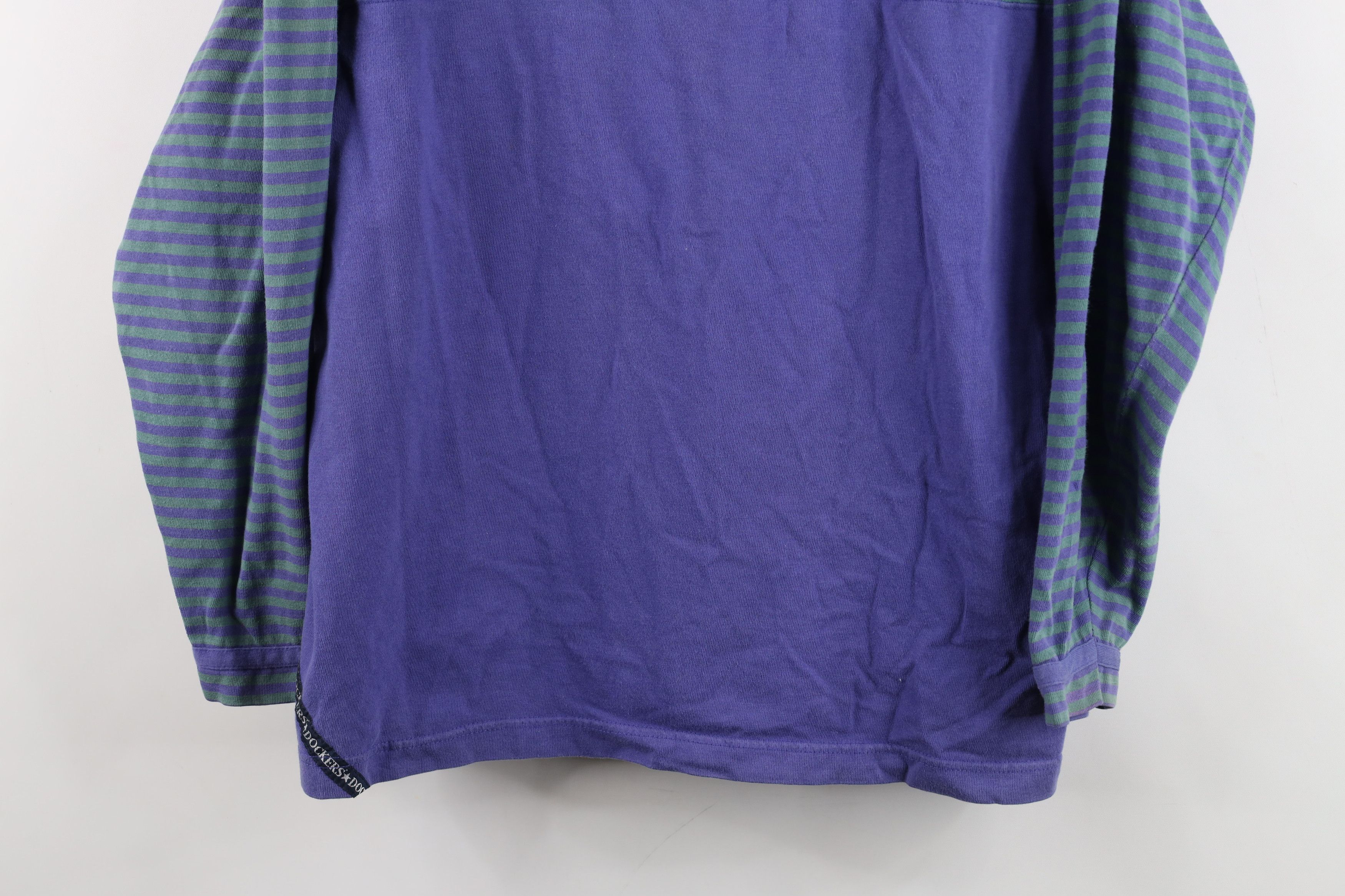 Vintage Vintage 90s Dockers x Levis Striped Long Sleeve T-Shirt USA Size US L / EU 52-54 / 3 - 3 Thumbnail