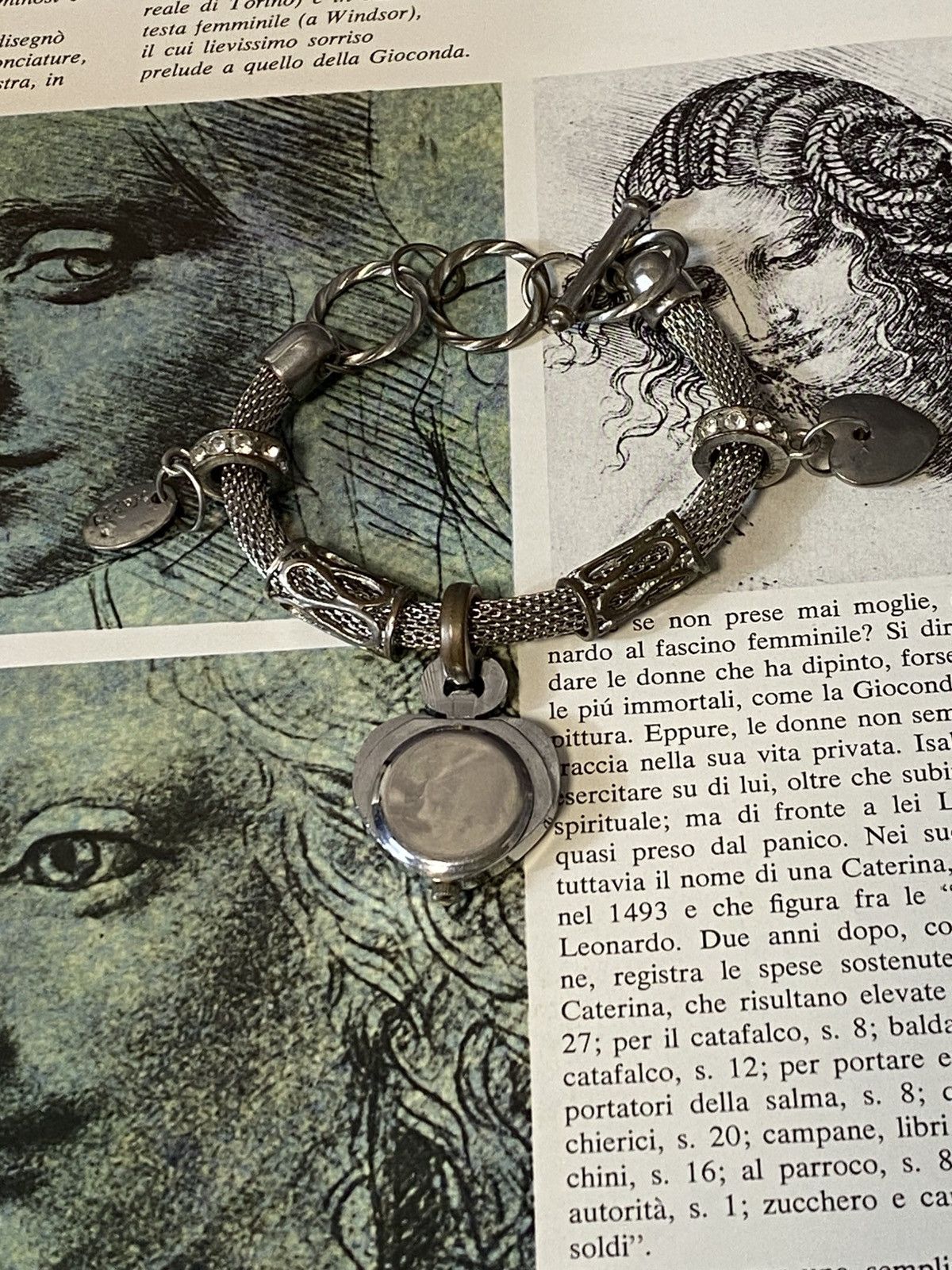 Hysteric Glamour Silver Heart Charm Bracelet Watch Y2K Aesthetic Size ONE SIZE - 6 Thumbnail
