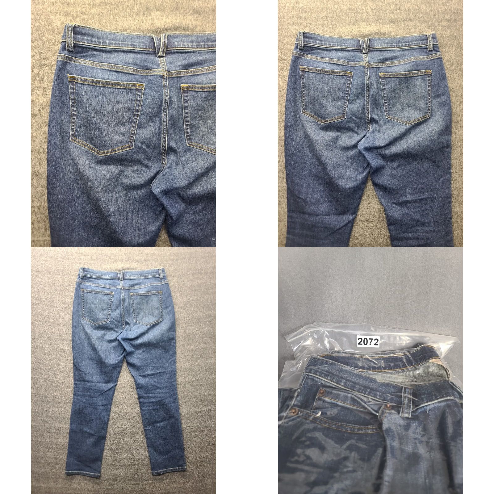 Denime Duluth Jeans Womens 10X29 Slim Fit Tapered Leg Duluth Flex Daily Denim Jeans Slimming Blue 5-Pocket USA Cowboy Mens Womens Girls Size 40" / US 18 - 9 Thumbnail
