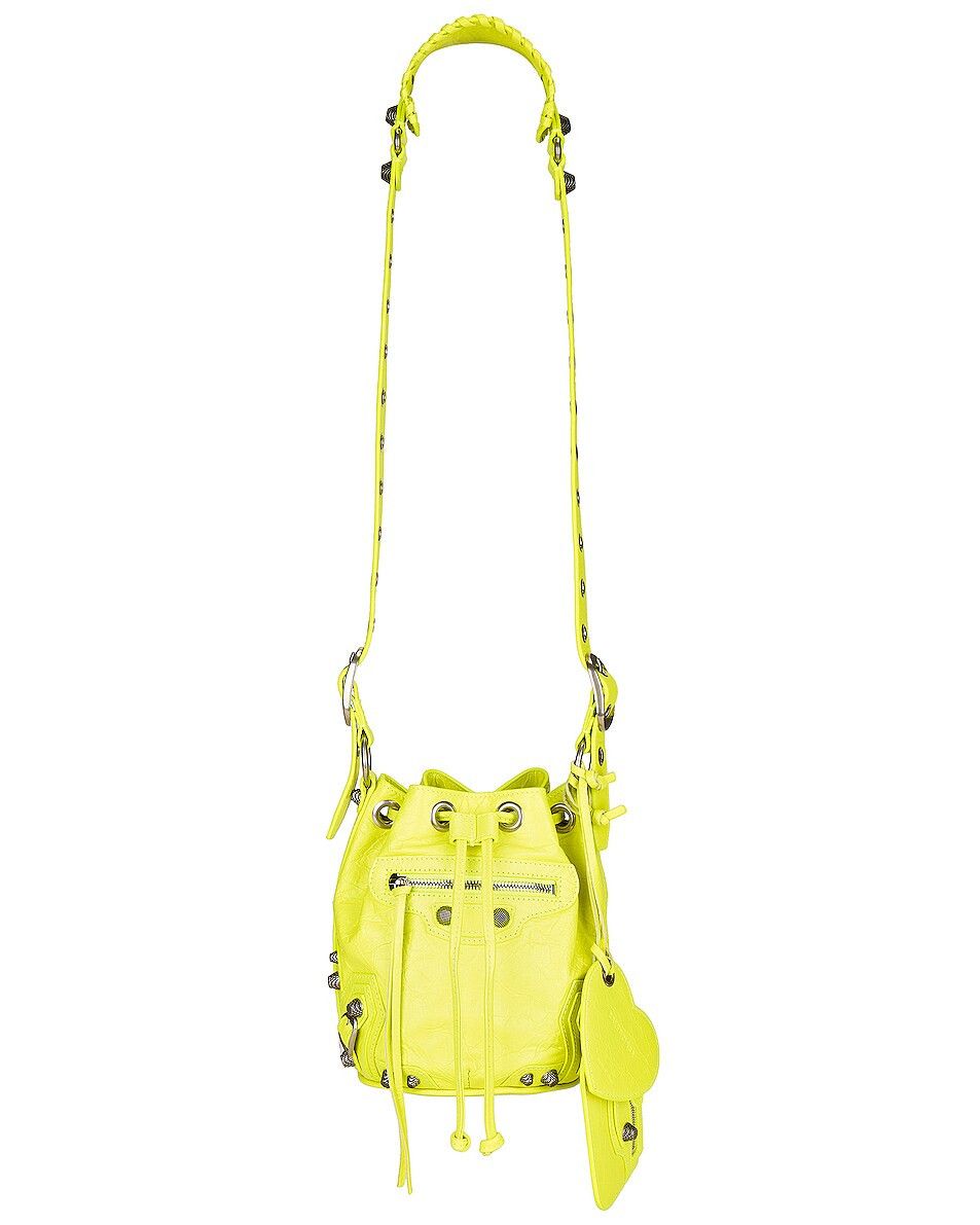 Balenciaga o1la1rc1a1024 Size: OS / Le Cagole Bucket Bag Fluo Yellow Size ONE SIZE - 1 Thumbnail