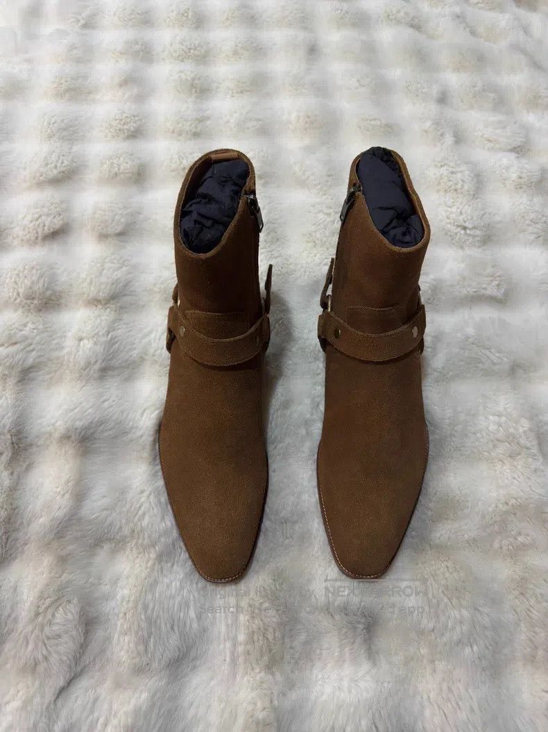 Saint Laurent Paris Saint Laurent Paris Suede Chelsea Boots with Buckle Size US 11.5 / EU 44-45 - 5 Thumbnail