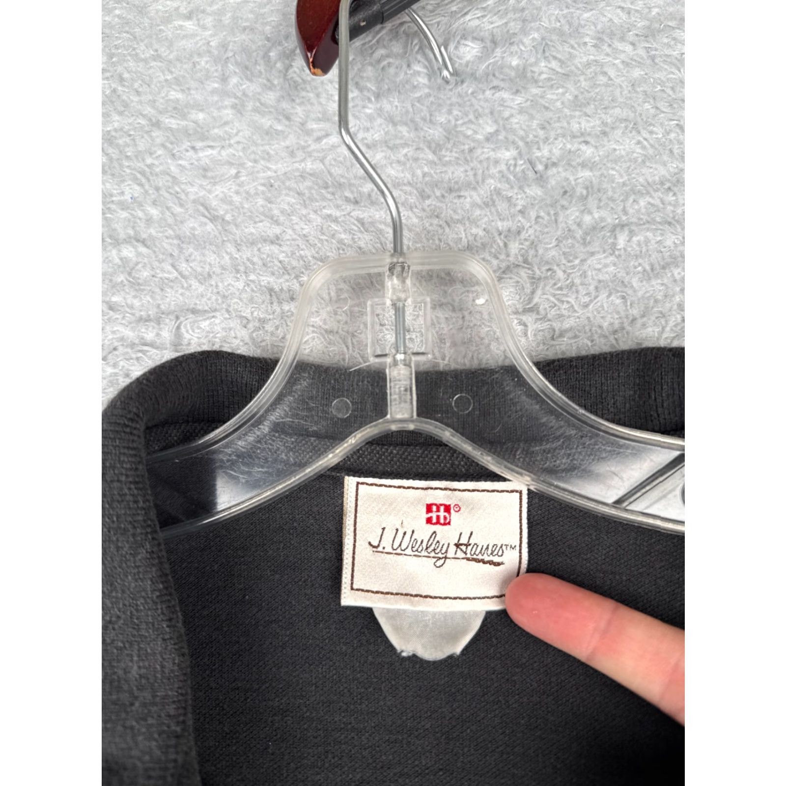Hanes VINTAGE J Wesley Hanes Polo Shirt Men 2XL Black 100% Cotton Polo Shirt Adult 2XL Black Modern American Sports Polo Shirt Men Size US XXL / EU 58 / 5 - 7 Thumbnail