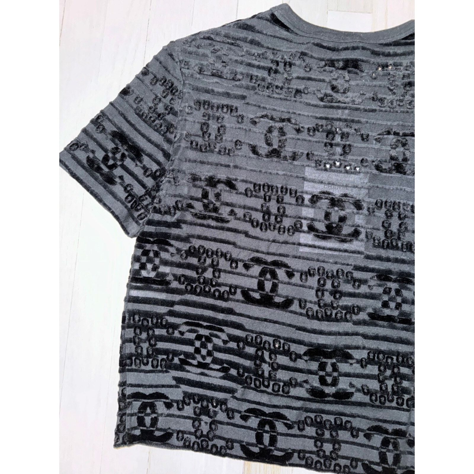 Chanel Chanel 21C Flocked Velvet Short Sleeve Tee T Shirt S Small Size S / US 4 / IT 40 - 12 Thumbnail