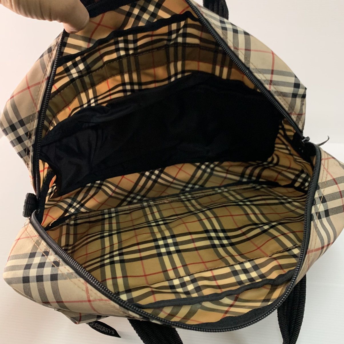 Burberry Burberrys Canvas Monogram Backpack Size ONE SIZE - 10 Thumbnail