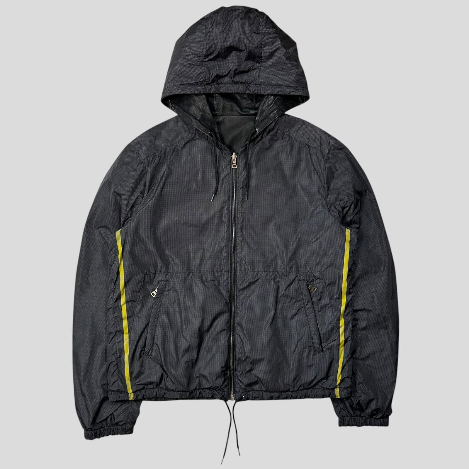 Prada Prada Sport 2010 Reversible Leather Micro Check Nylon Jacket Size US L / EU 52-54 / 3 - 2 Thumbnail