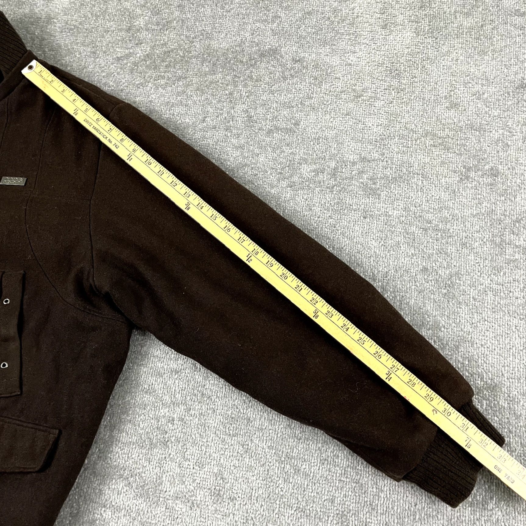 Coogi VINTAGE Coogi Bomber Jacket Mens 2XL Brown Wool Military Lined Heavy Full Zip Coat Y2K Size US XXL / EU 58 / 5 - 6 Thumbnail