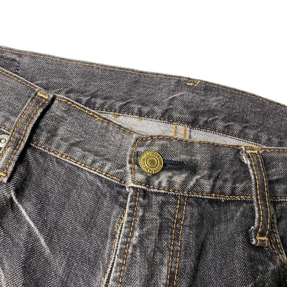 Japanese Brand 2000's CrackEvo Flared Seawash Straight Cut Denim Size US 34 / EU 50 - 4 Thumbnail
