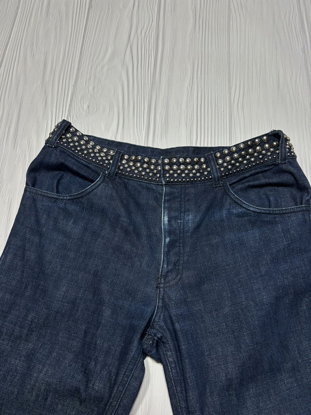 Prada Prada SS12 Studded Waistband Denim Pants Size 33 Size US 33 - 7 Thumbnail