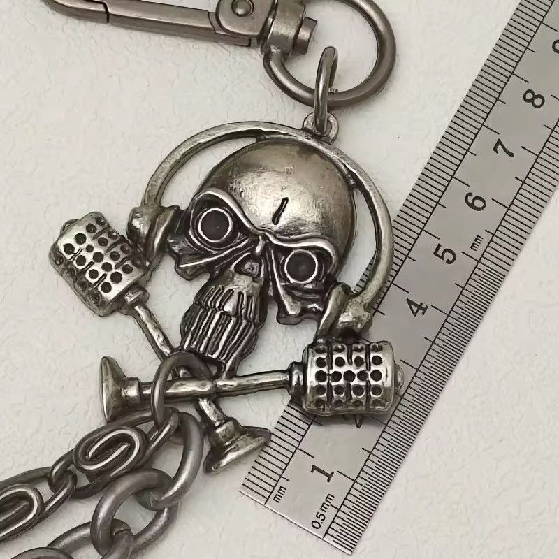 Designer Punk Metal Skull locomotive waist chain Size ONE SIZE - 4 Thumbnail