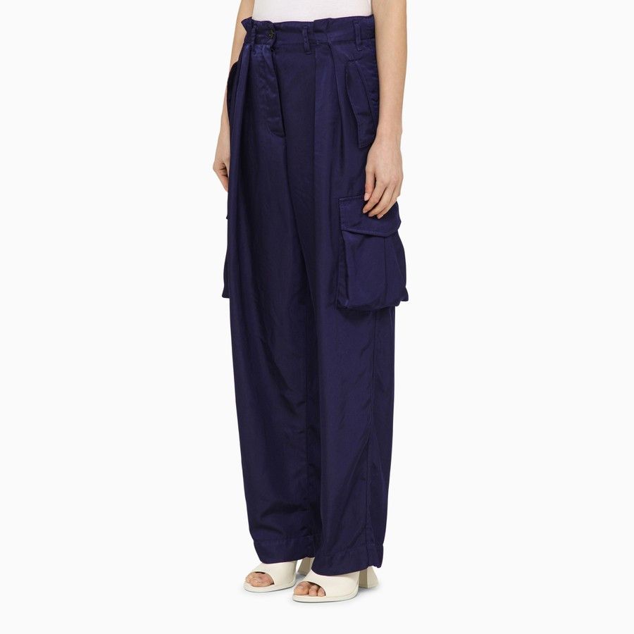 Dries Van Noten o1d2blof0824 Cargo Trousers in Ink Blue Size 28" / US 6 / IT 42 - 3 Thumbnail