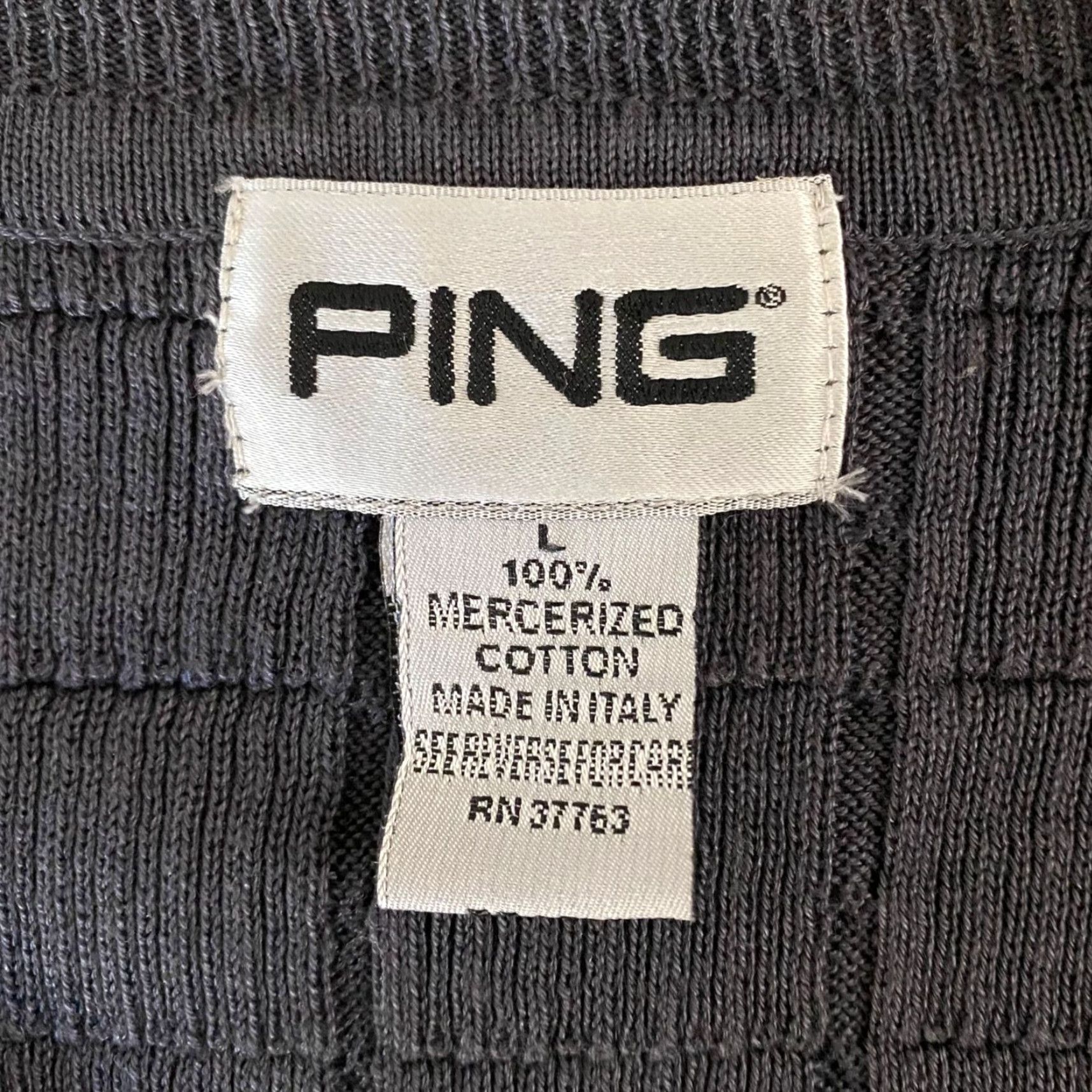 Vintage VINTAGE Ping V-Neck Sweater Vest Mens Large Gray Textured Knit Golf Pullover Shirt Size US L / EU 52-54 / 3 - 7 Thumbnail
