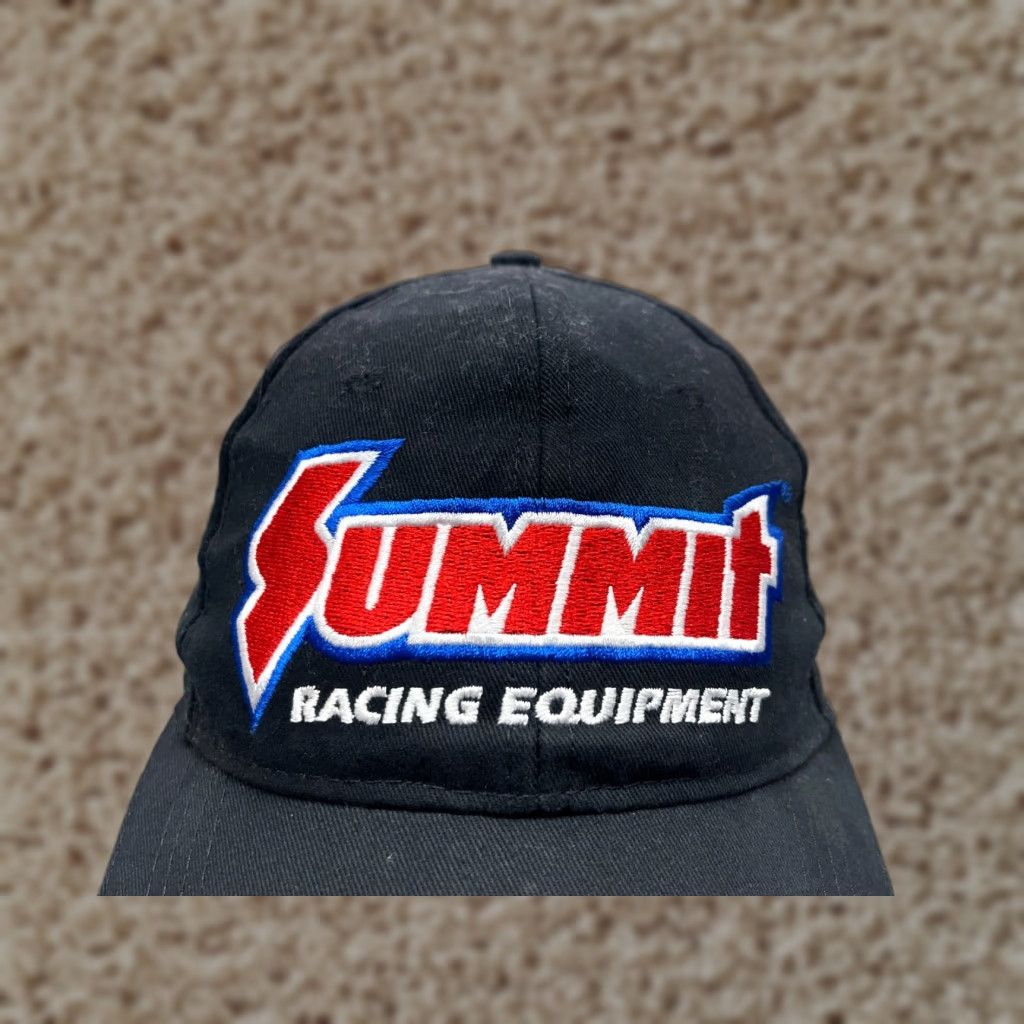 Vintage Summit Racing Equipment Hat Cap Strap Back Adult One Size Black 100% Cotton Vintage? No. Size ONE SIZE - 1 Thumbnail