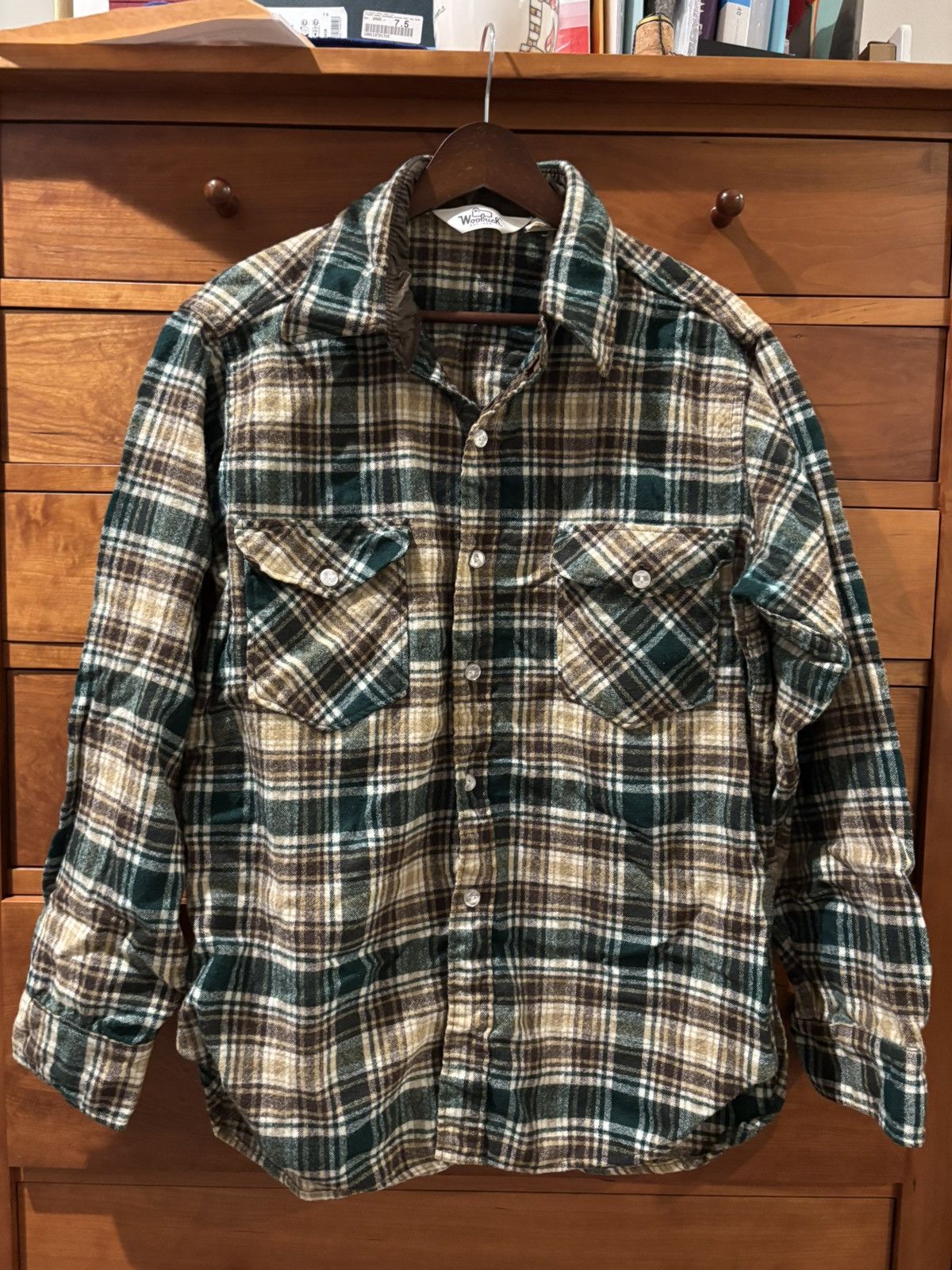 Woolrich Woolen Mills Vintage 60’s Woolrich Green/Yellow Plaid Flannel Shirt Sz XL Size US XL / EU 56 / 4 - 1 Thumbnail