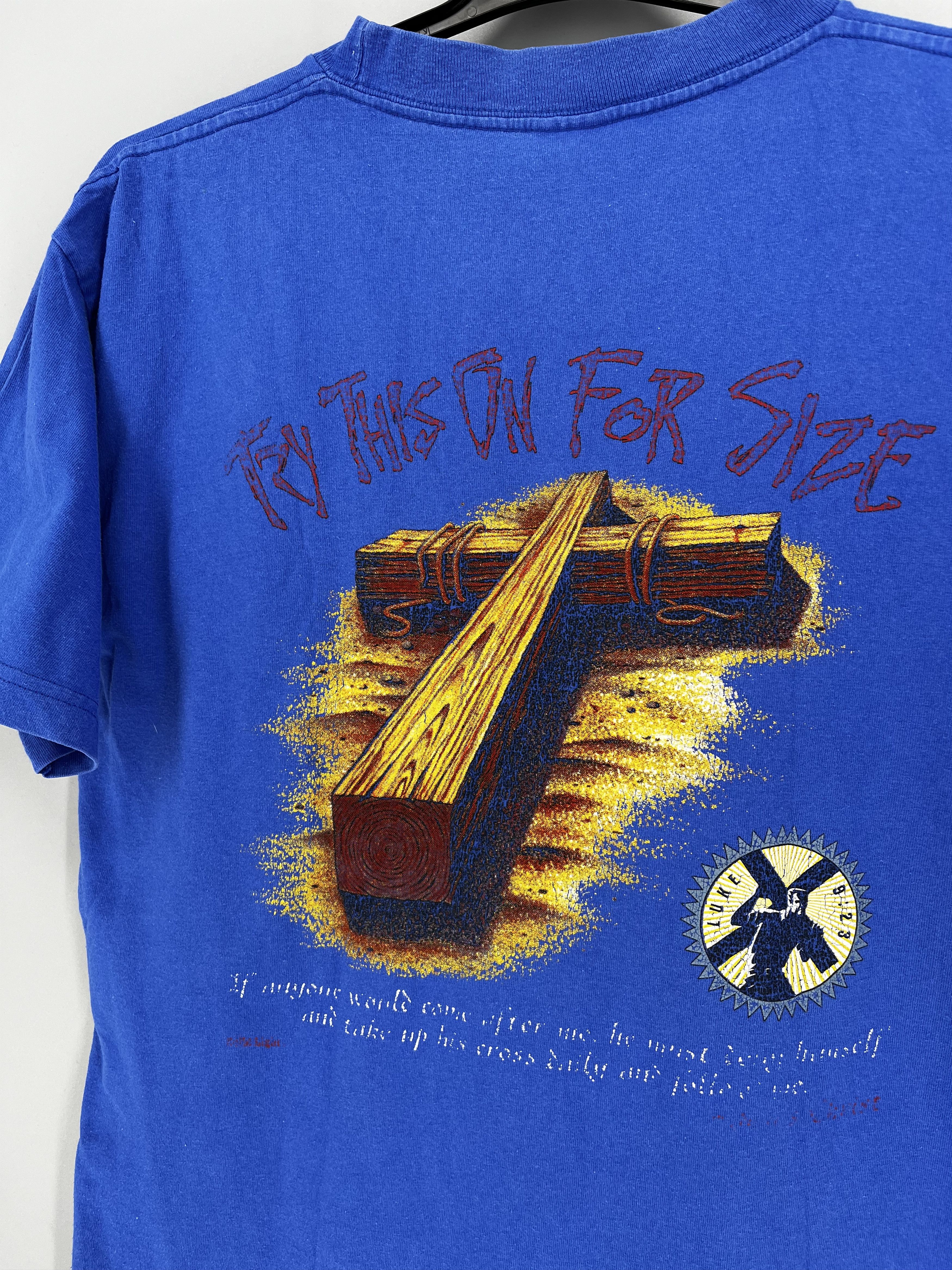 Band Tees Vintage Jesus Christian Try This On For Size T-Shirt Adult L Size US L / EU 52-54 / 3 - 7 Thumbnail