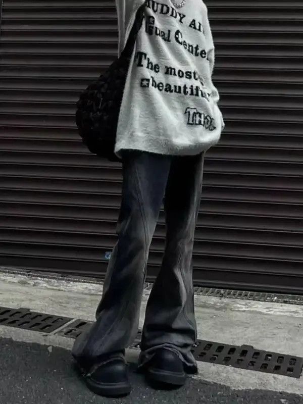 VIBE Street Hip Hop Grunge Y2K Micro Flared Jeans Size US 34 / EU 50 - 6 Thumbnail