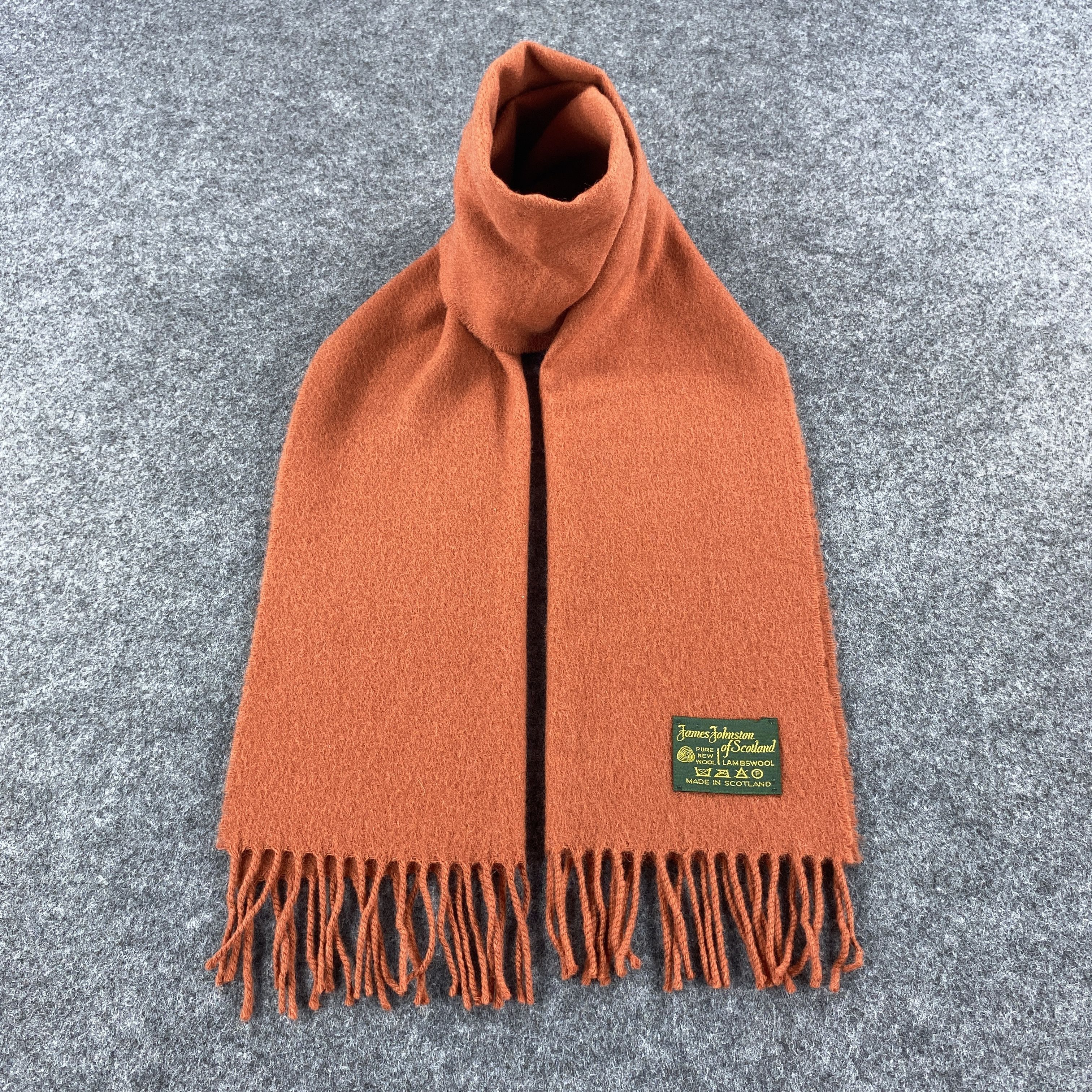 Vintage James Johnston Scarf # Muffler # Neckwear # z # D514 Size ONE SIZE - 1 Thumbnail