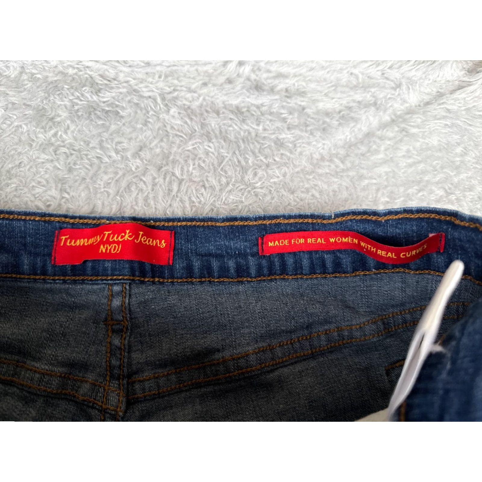 NYDJ NYDJ Women’s Flared Jeans Pants 30x29 Denim Cotton Spandex Tummy Tuck High Rise Blue 12 Size 34" / US 12 / IT 48 - 6 Thumbnail