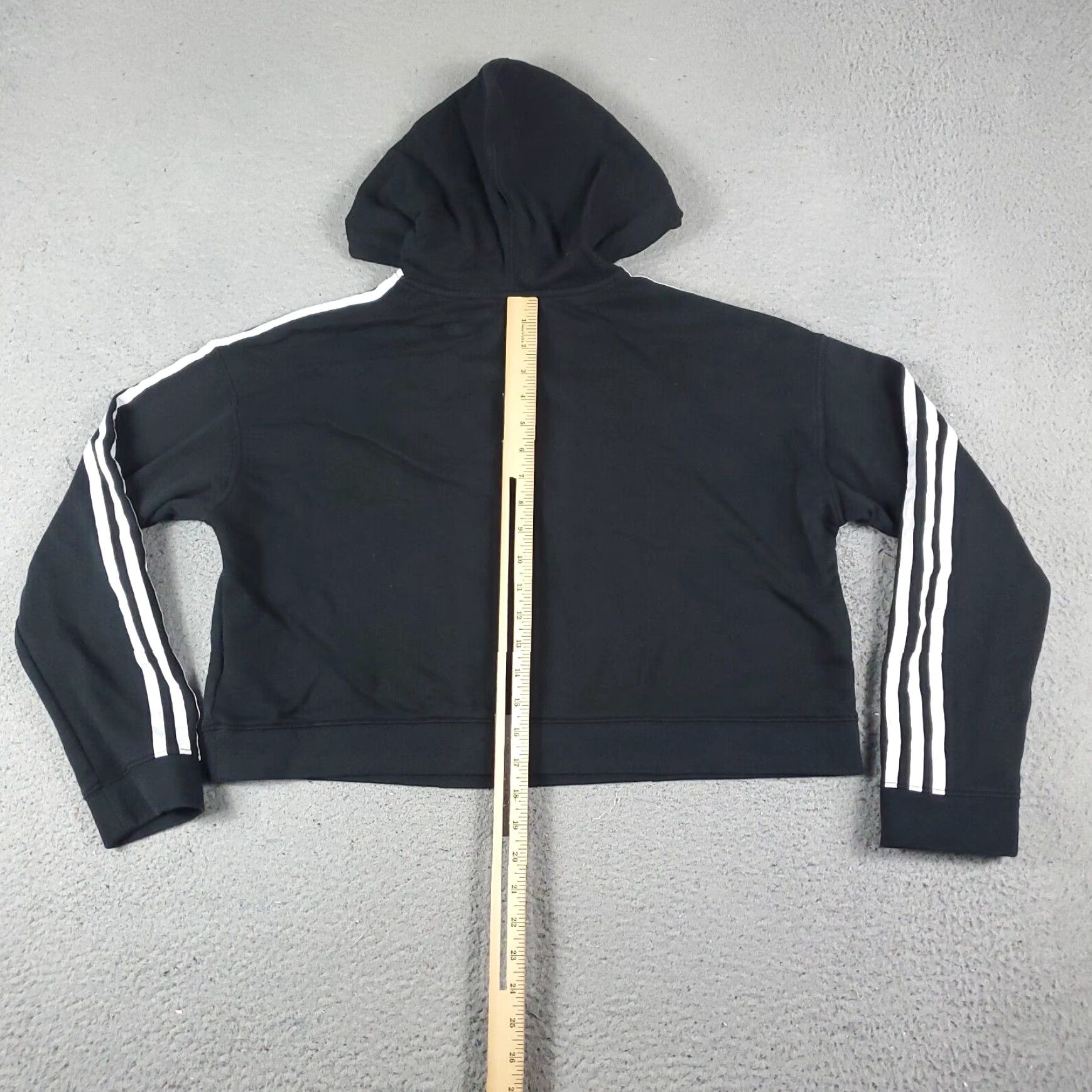 Adidas Adidas Pullover Hoodie Womens Medium Black Cotton Blend Long Sleeve Sweatshirt Size M / US 6-8 / IT 42-44 - 5 Thumbnail