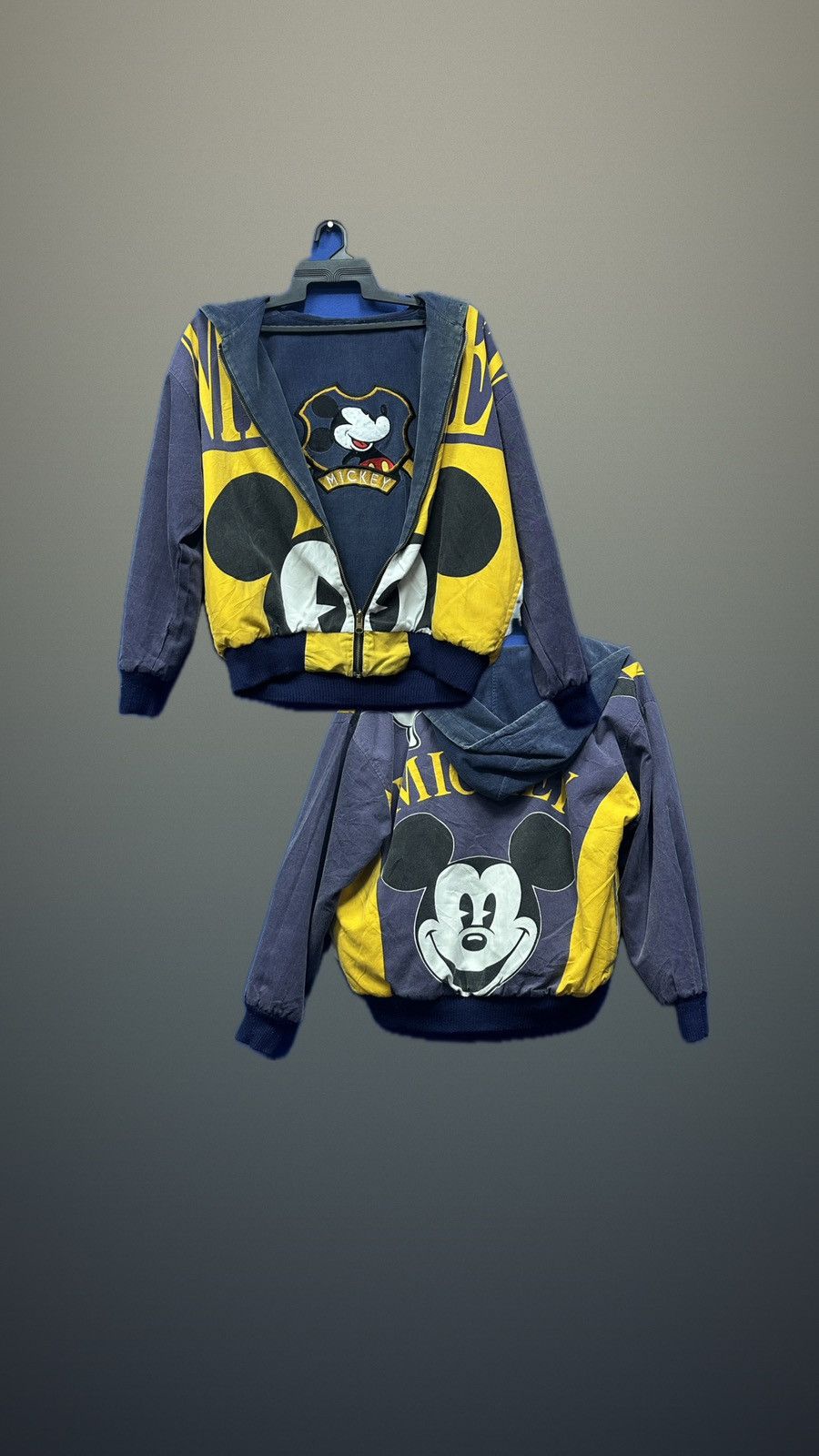 Disney × Mickey Mouse × Vintage Rare🔥 Reversible Micky Mouse Baggy Jacket Size US XL / EU 56 / 4 - 1 Thumbnail
