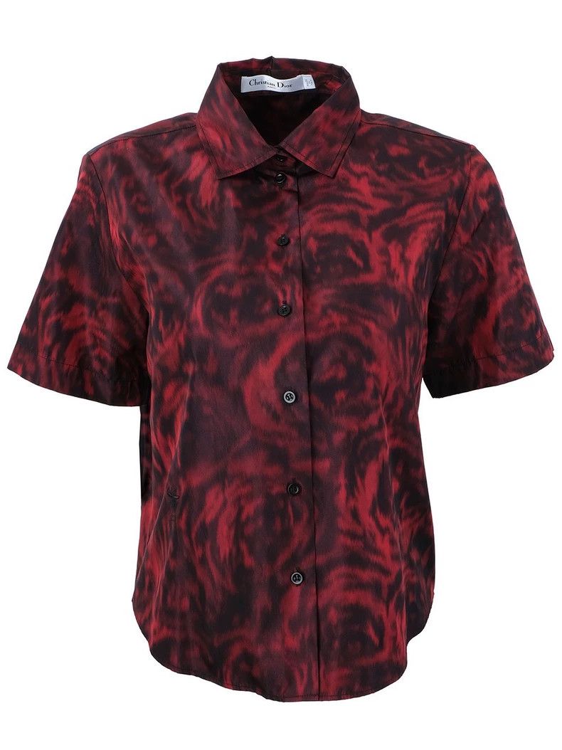 Dior Dior Rose abstract pattern silk shirt Size XS / US 0-2 / IT 36-38 - 1 Thumbnail