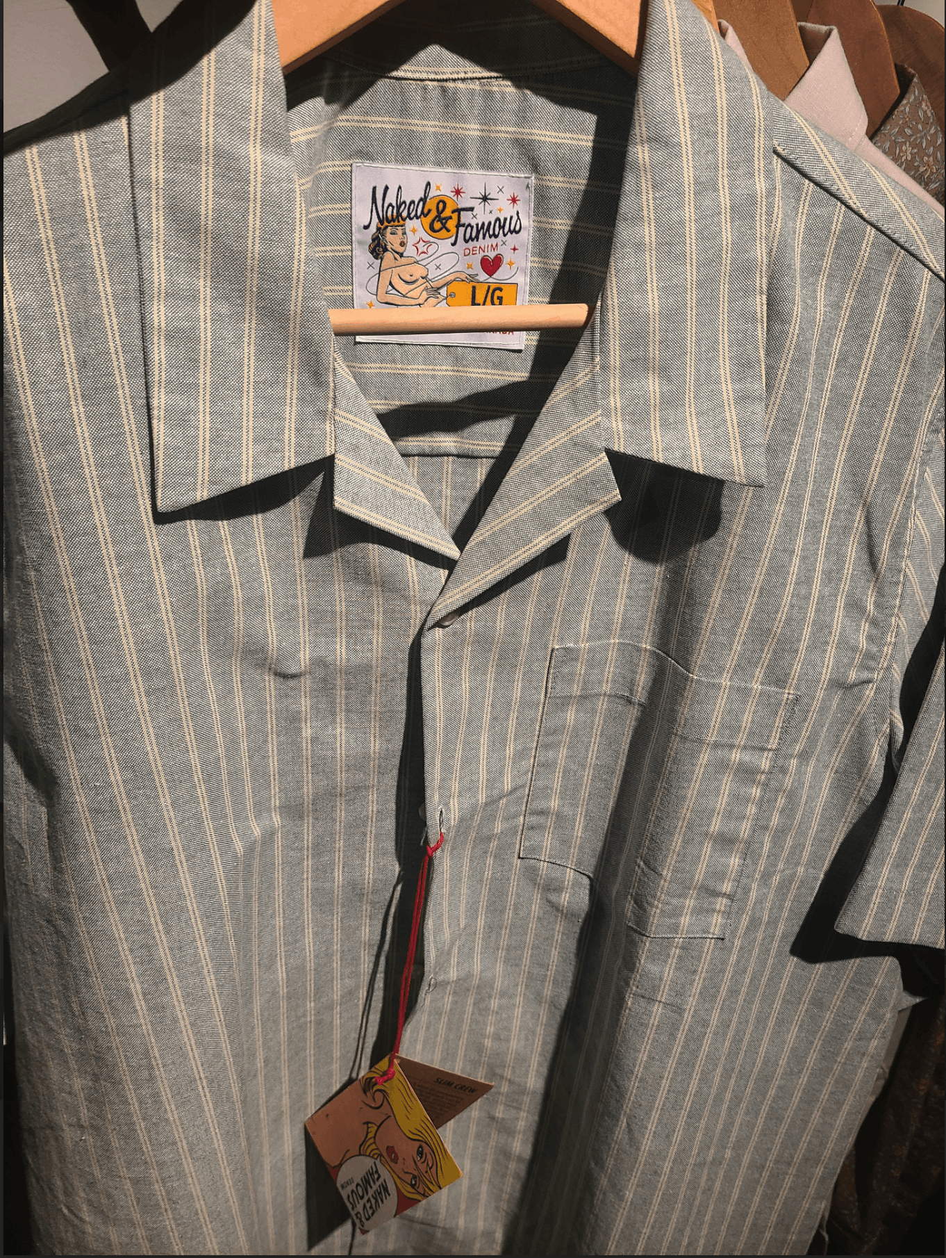 Naked & Famous Aloha Shirt - Striped Oxford Size US L / EU 52-54 / 3 - 1 Thumbnail