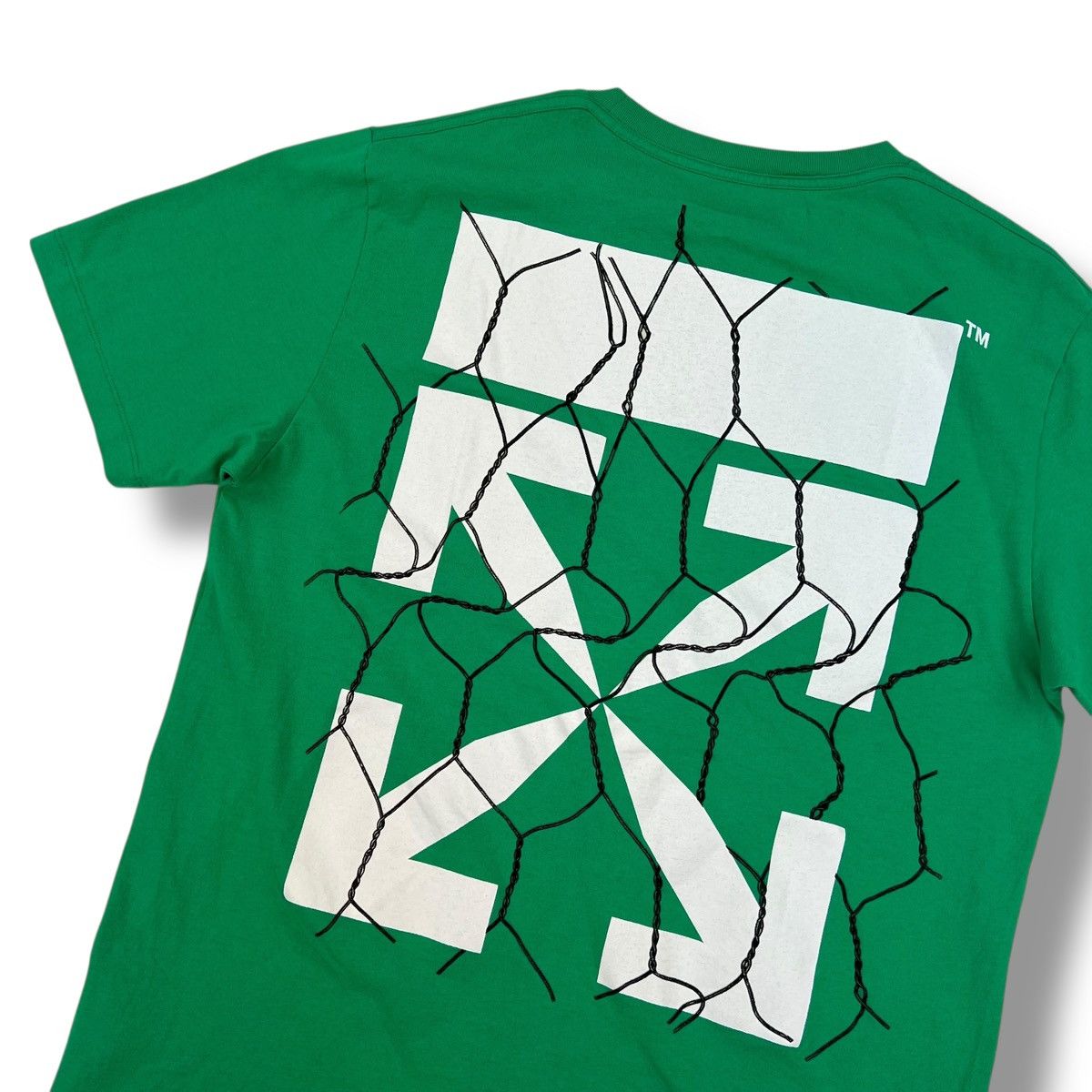 Off-White Off-White Fence Arrows Green T Shirt Size US L / EU 52-54 / 3 - 1 Thumbnail