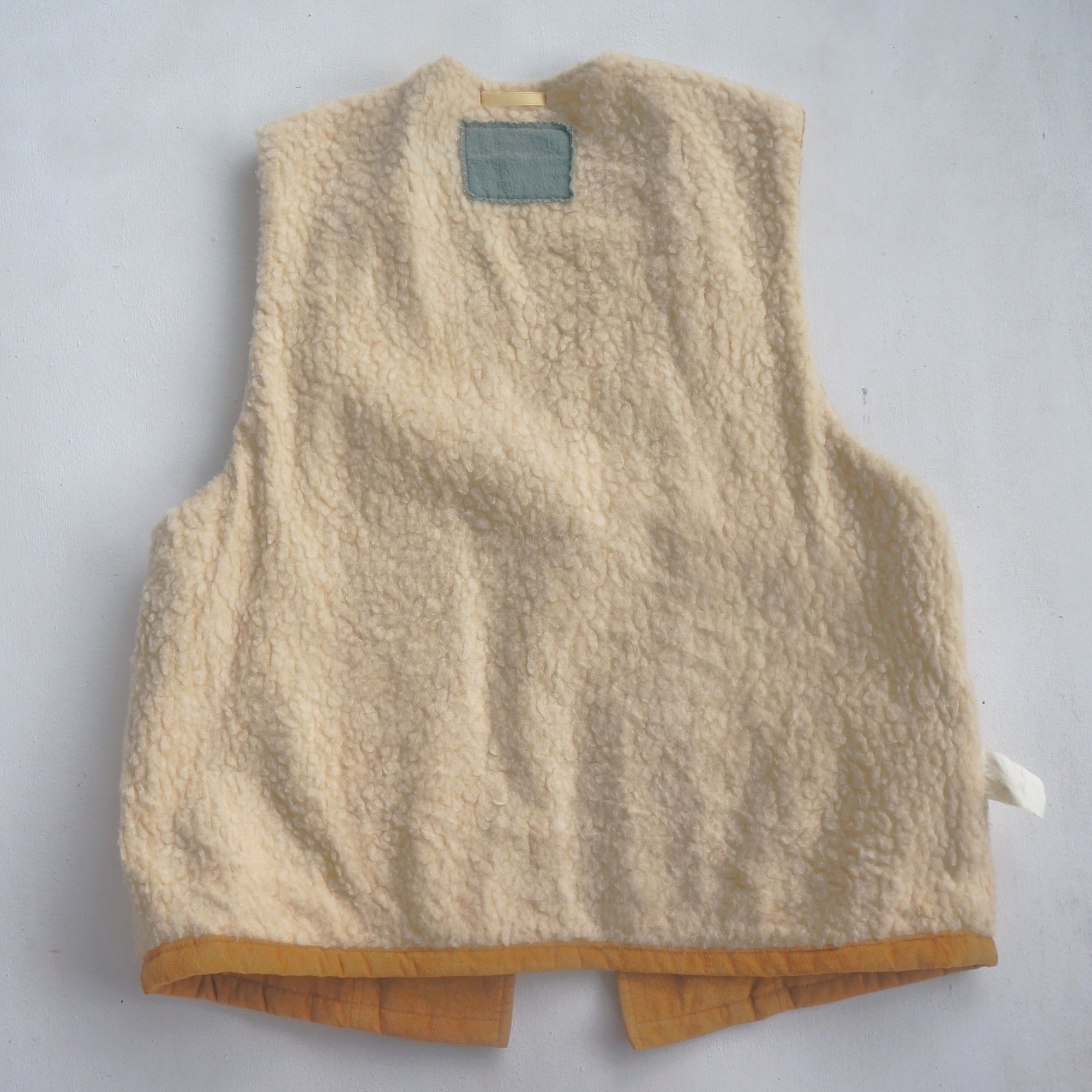 Japanese Brand Light Brown Suede Vest Sherpa Lined Size M / US 6-8 / IT 42-44 - 4 Thumbnail