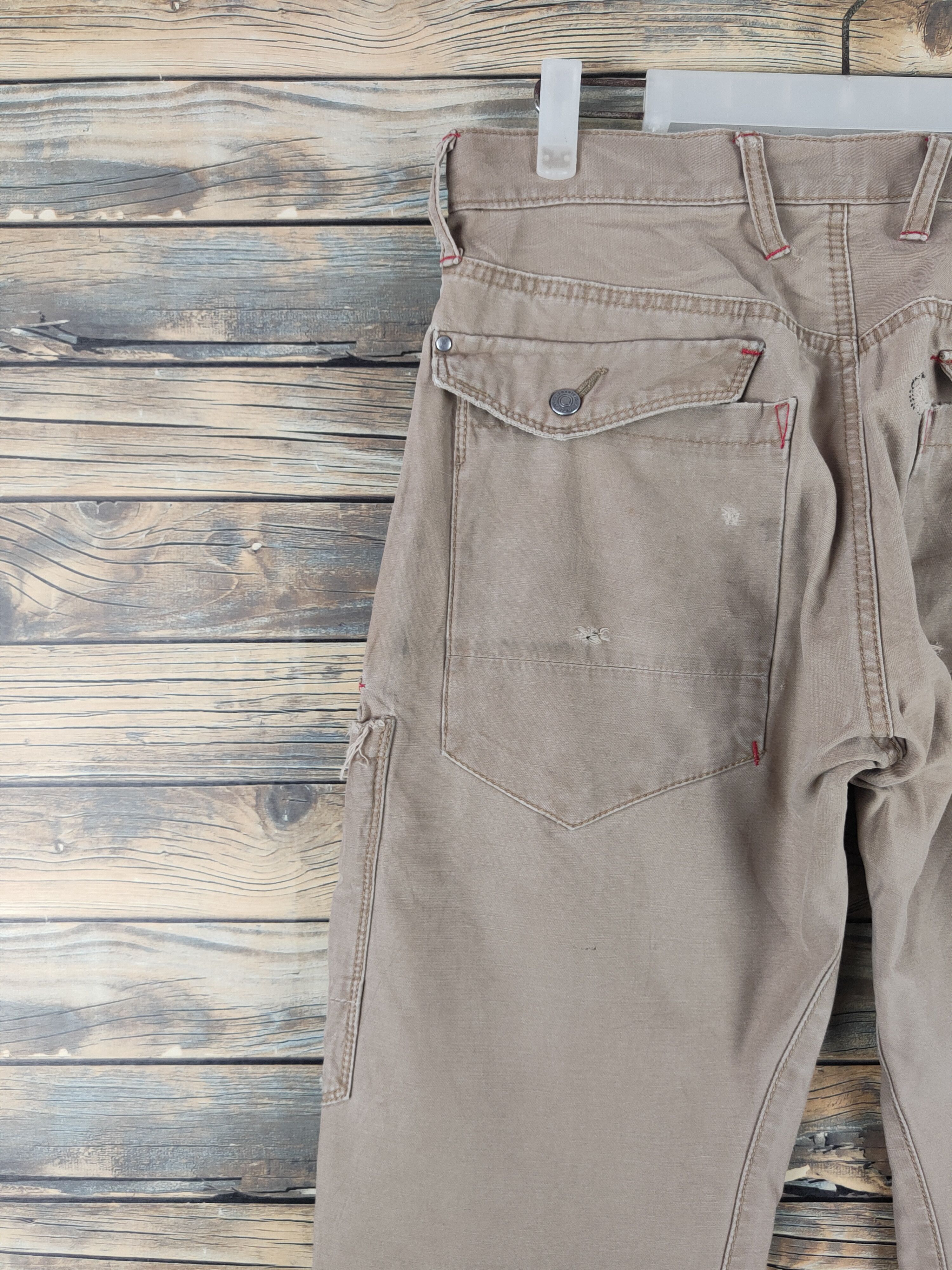 Japanese Brand DL Xebec Beige Multipocket Cargo Pants #46-077 Size US 32 / EU 48 - 8 Thumbnail