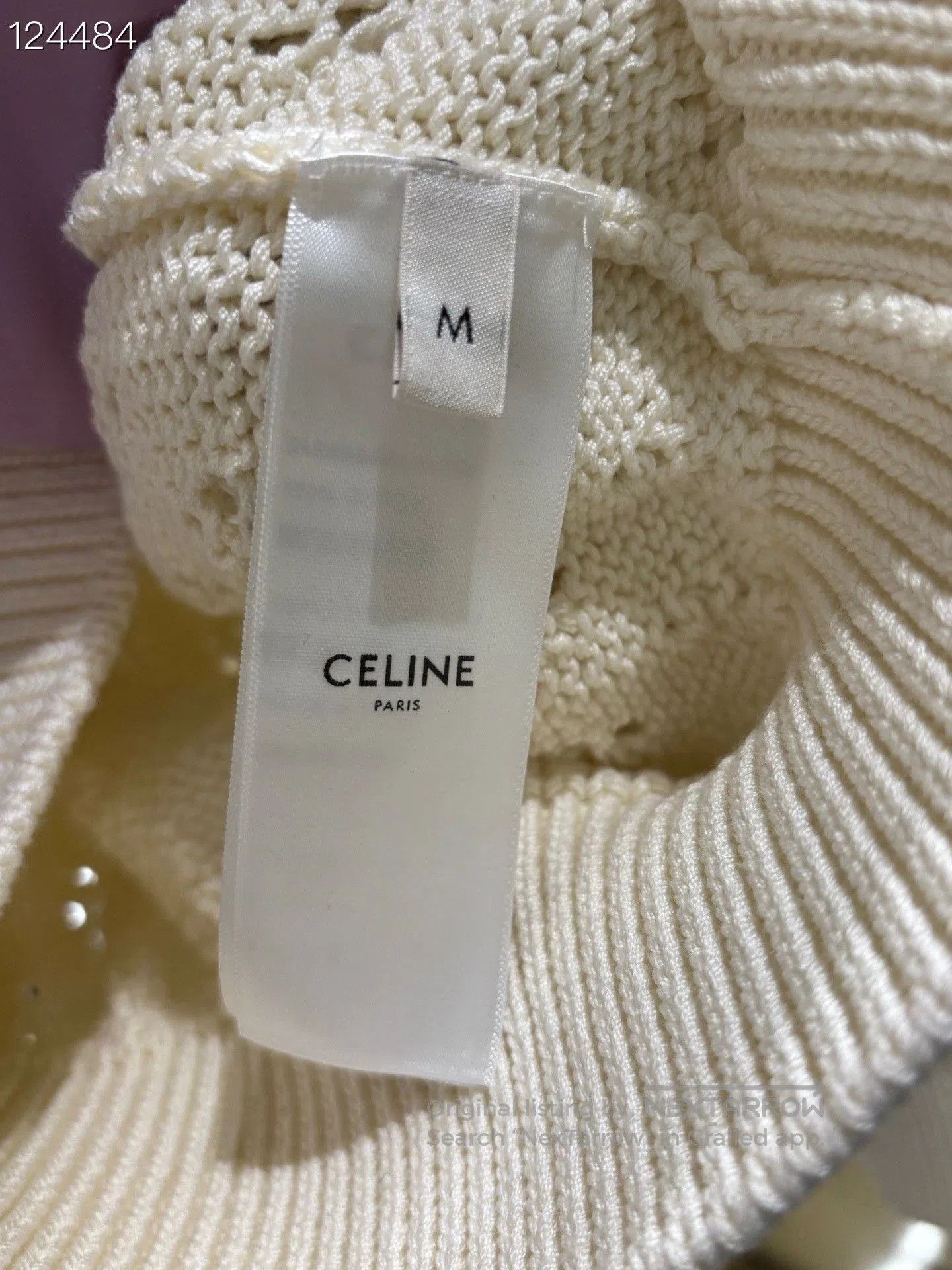Celine Celine Eyelet Peter Pan Collar Cardigan. Size M / US 6-8 / IT 42-44 - 3 Thumbnail