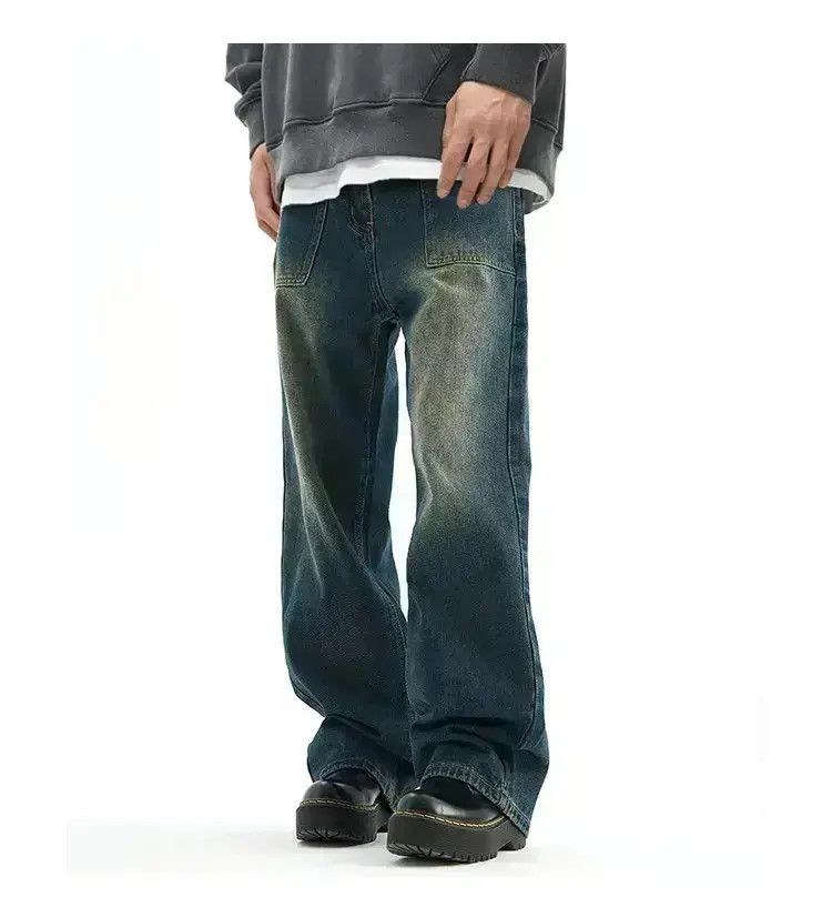 Japanese Brand Retro loose fitting straight leg jeans Size US 32 / EU 48 - 6 Thumbnail
