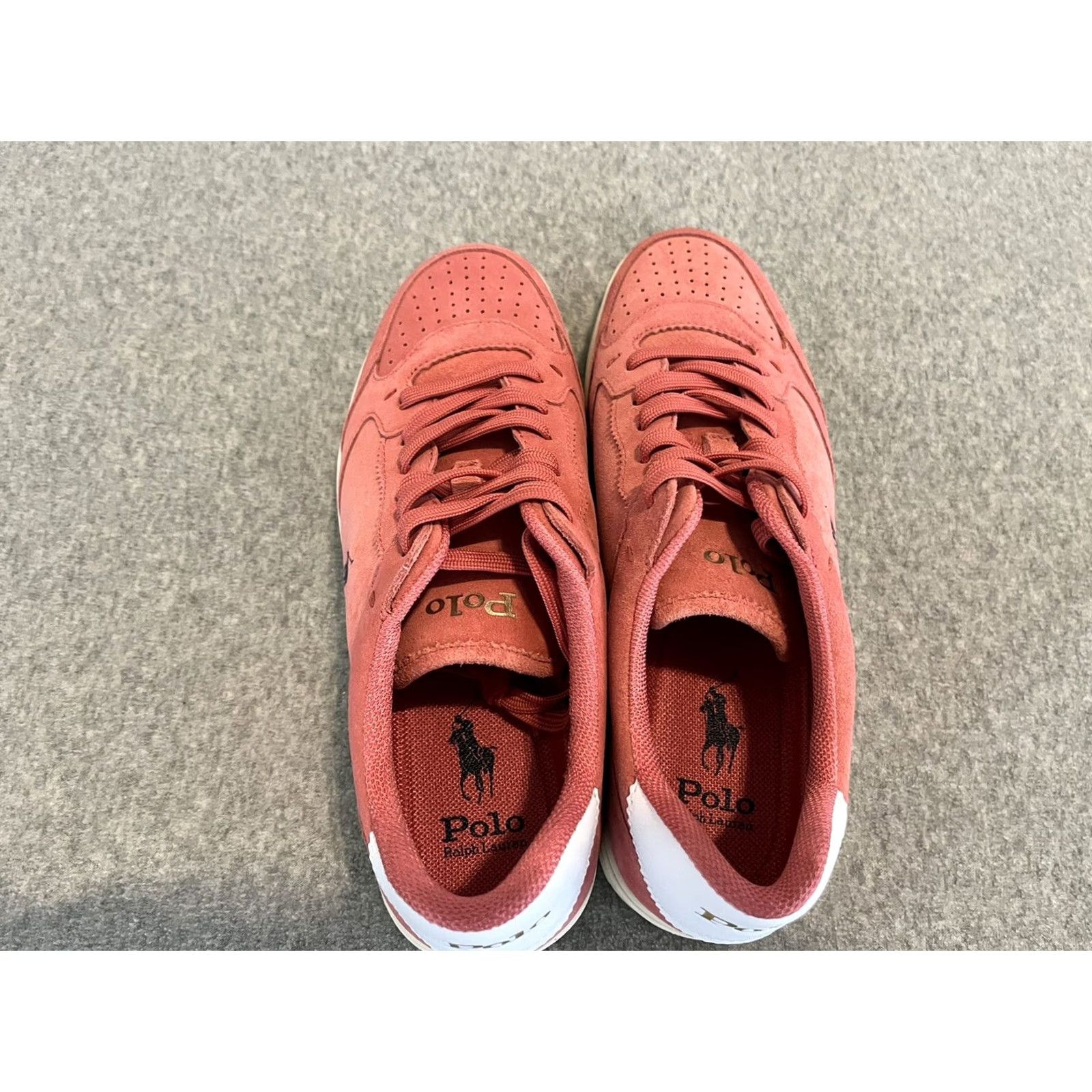Polo Ralph Lauren Polo Ralph Lauren Sneaker Mens 9.5 Leather Pink Suede Pony Shoes CRT Lux New Size US M / EU 48-50 / 2 - 6 Thumbnail